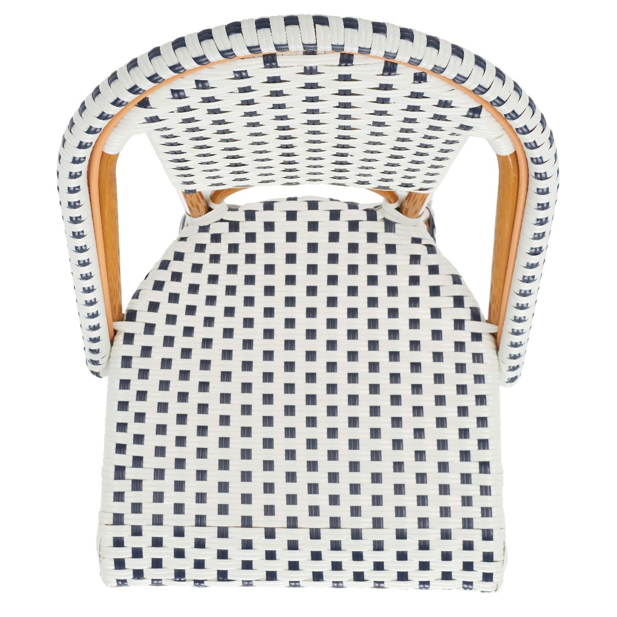 California Counter Stool | Safavieh - PAT7532 - White / Navy