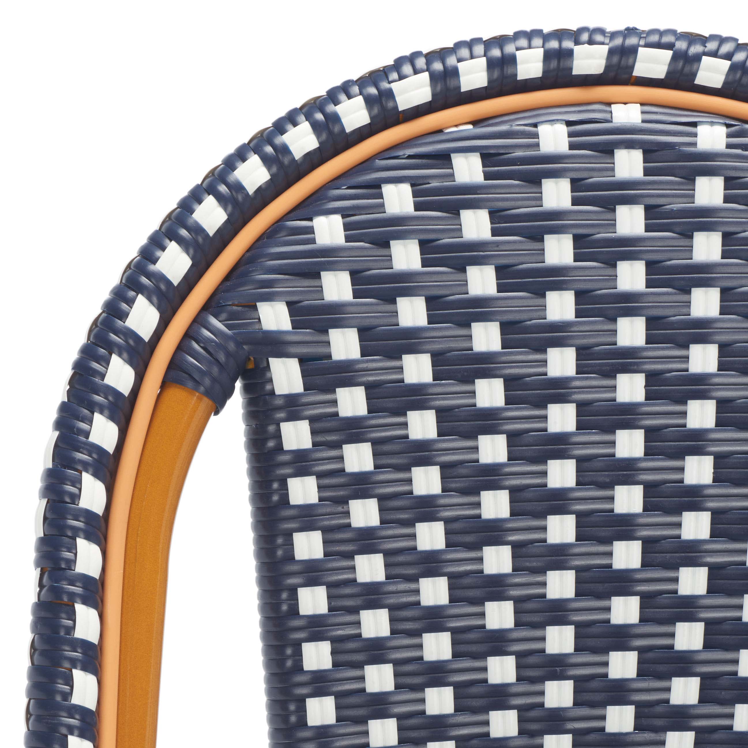 California Counter Stool | Safavieh - PAT7532 - Navy / White