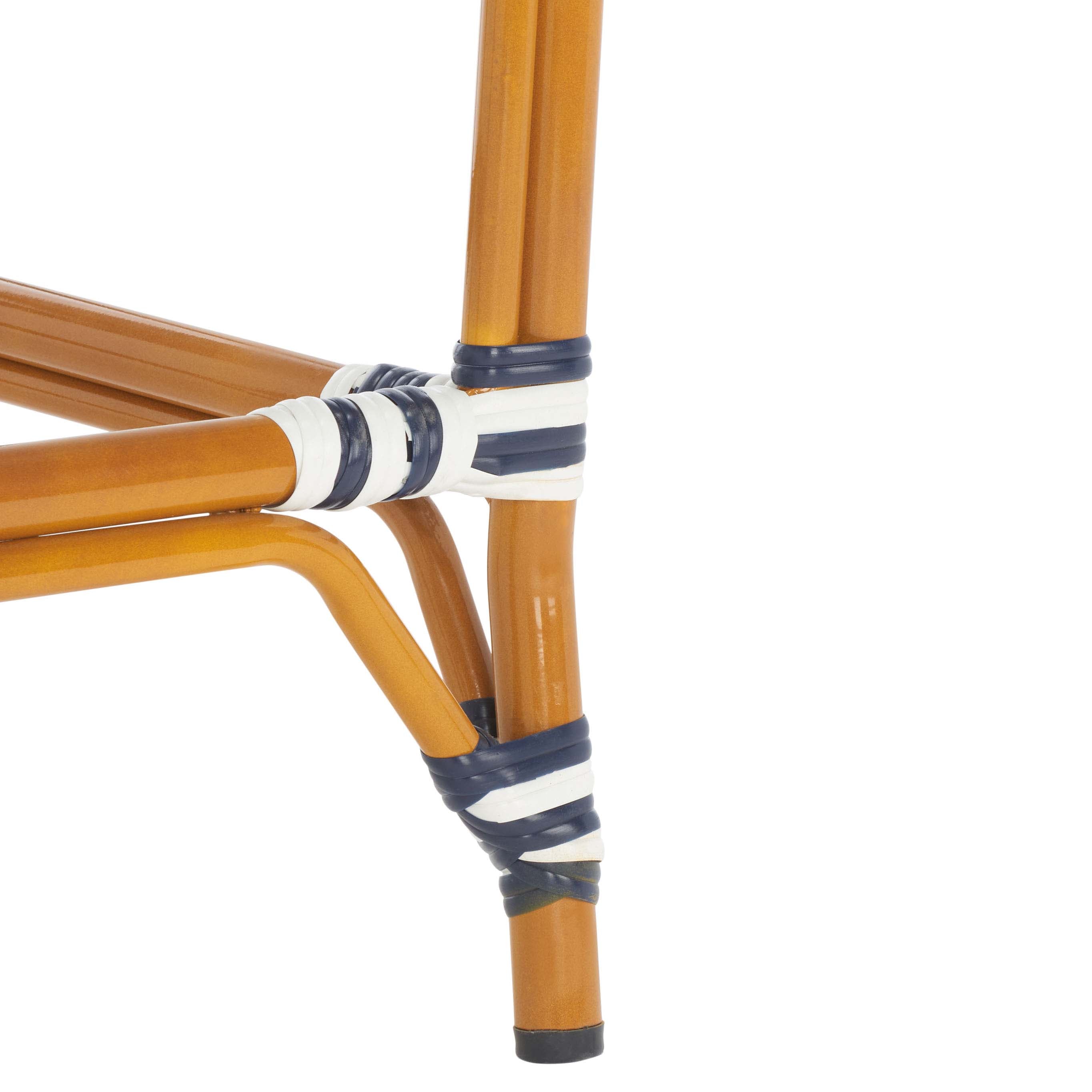 California Counter Stool W / Arms, PAT7533 - White / Navy