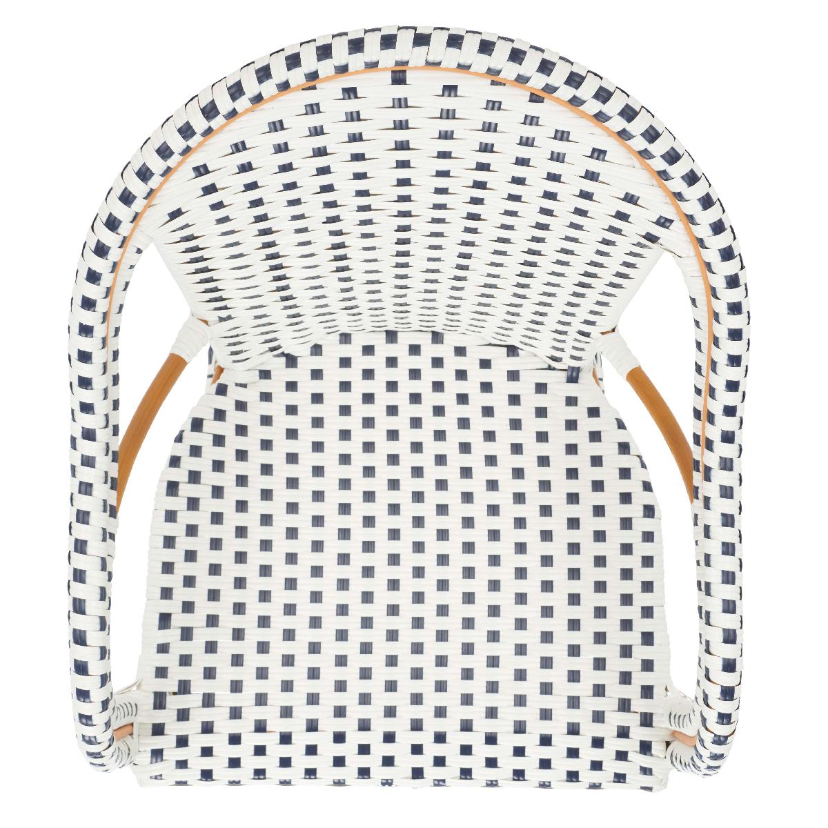 California Counter Stool W / Arms, PAT7533 - White / Navy