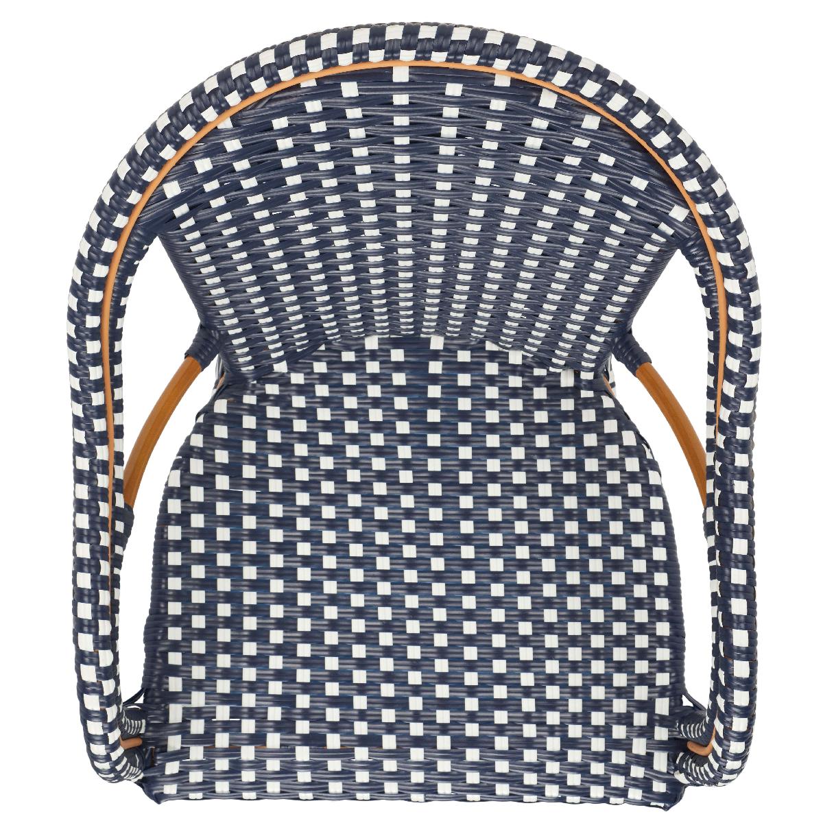 California Counter Stool W / Arms, PAT7533 - Navy / White