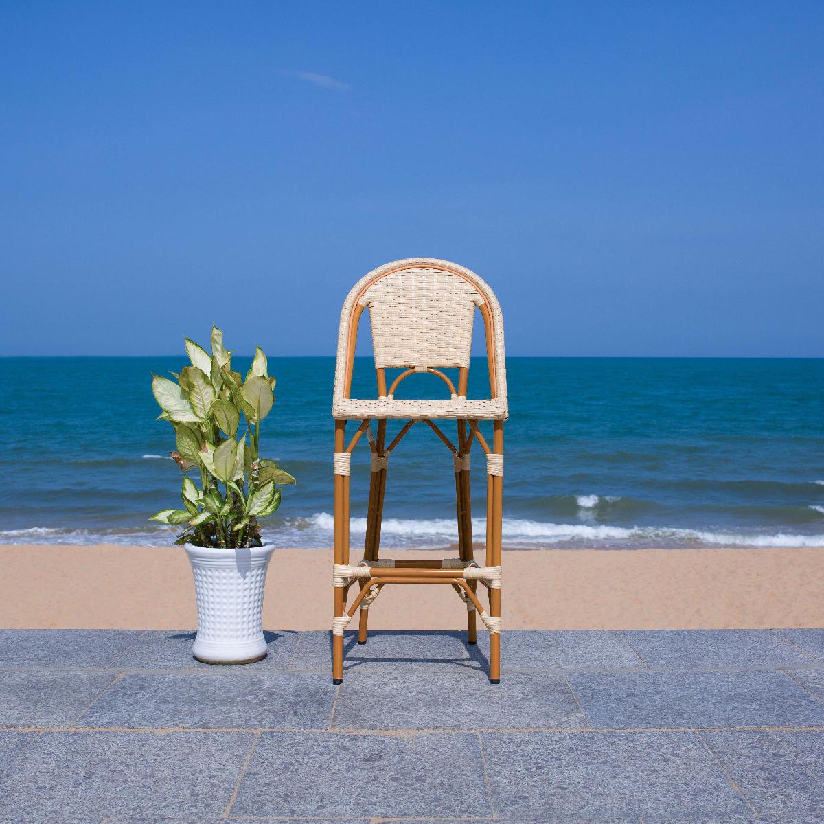 California Bar Stool | Safavieh - PAT7534 - Natural