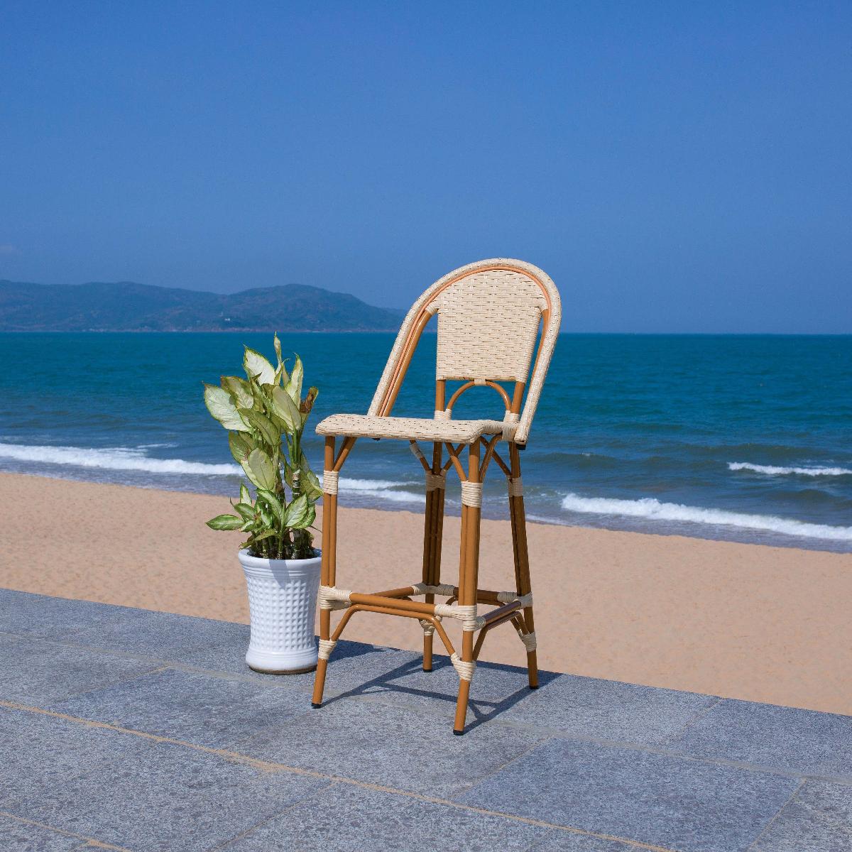 California Bar Stool | Safavieh - PAT7534 - Natural