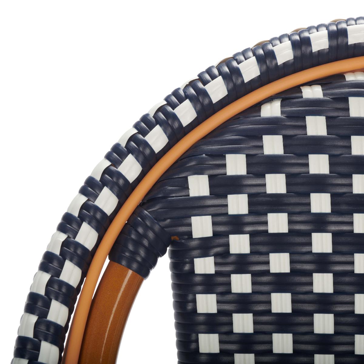 California Bar Stool | Safavieh - PAT7534 - Navy / White