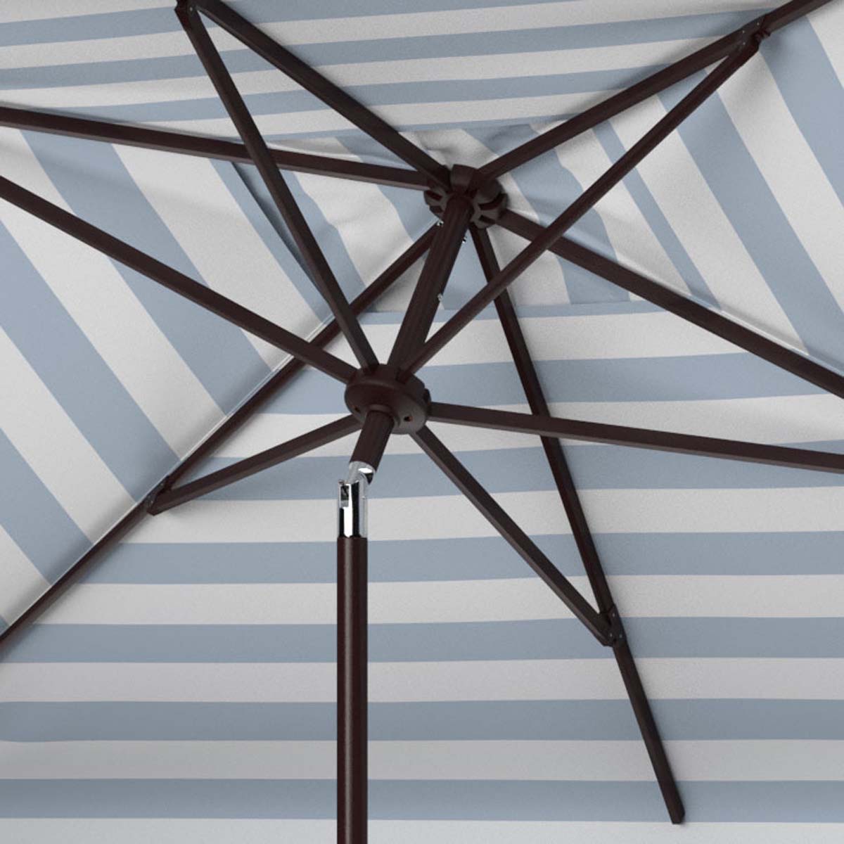 Safavieh Elsa Fashion Line 6.5 X 10 Ft Rect Umbrella , PAT8303 - Navy/White