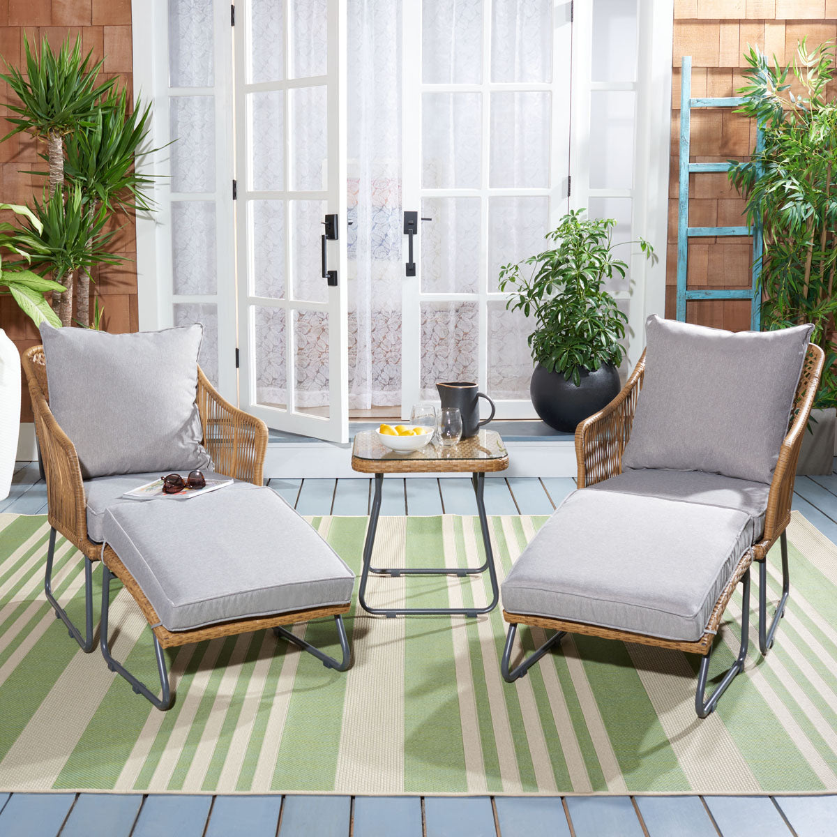 Safavieh Narda 5 Pc Lounger Set , PAT9018