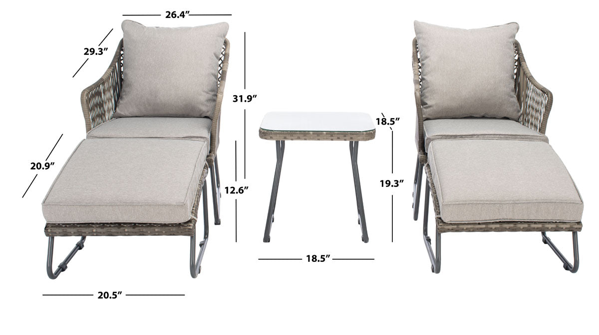 Safavieh Narda 5 Pc Lounger Set , PAT9018