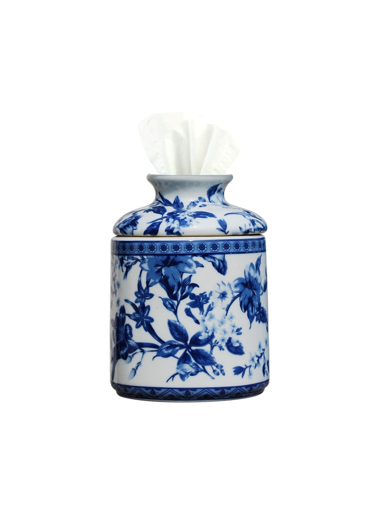 Floral Porcelain Tissue Holder