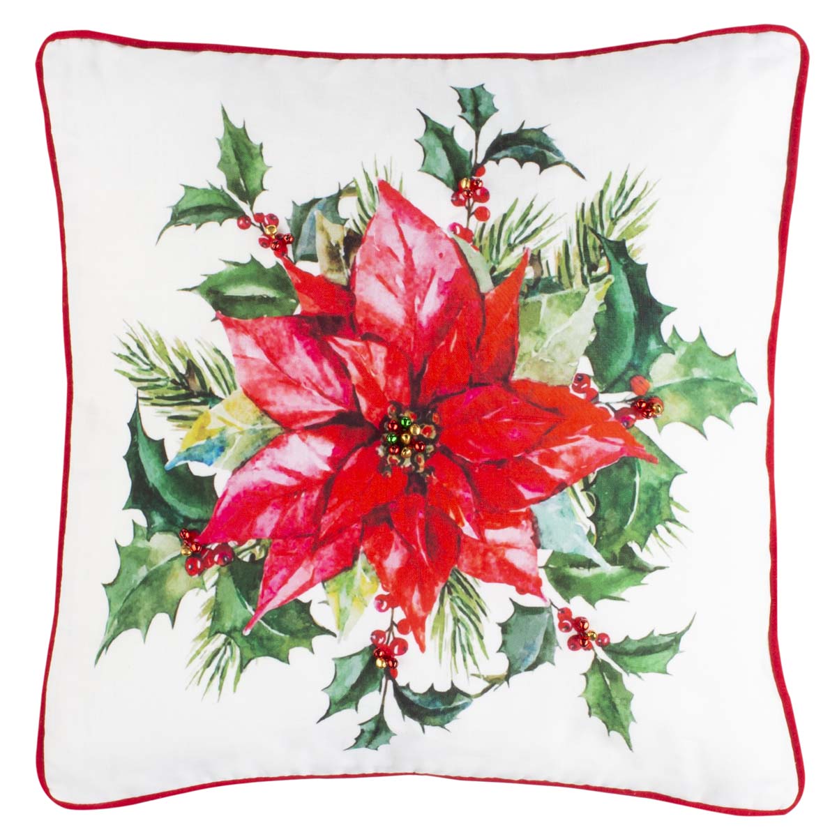 Gwendolen Pillow | Safavieh - PLS7115 - Beige/Red/Green