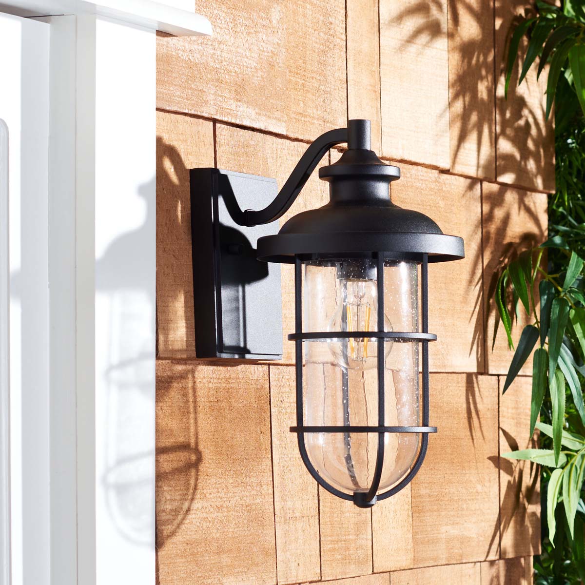 Safavieh Adelle Outdoor Wall Sconce , PLT7012 - Black (Set of 2)