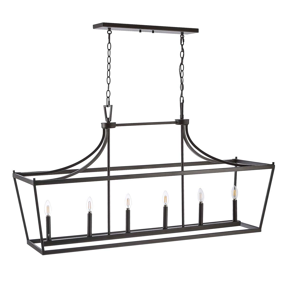 Safavieh Aroris 6Lt Pendant, PND4093 - Oil Rubbed Bronze (Black)