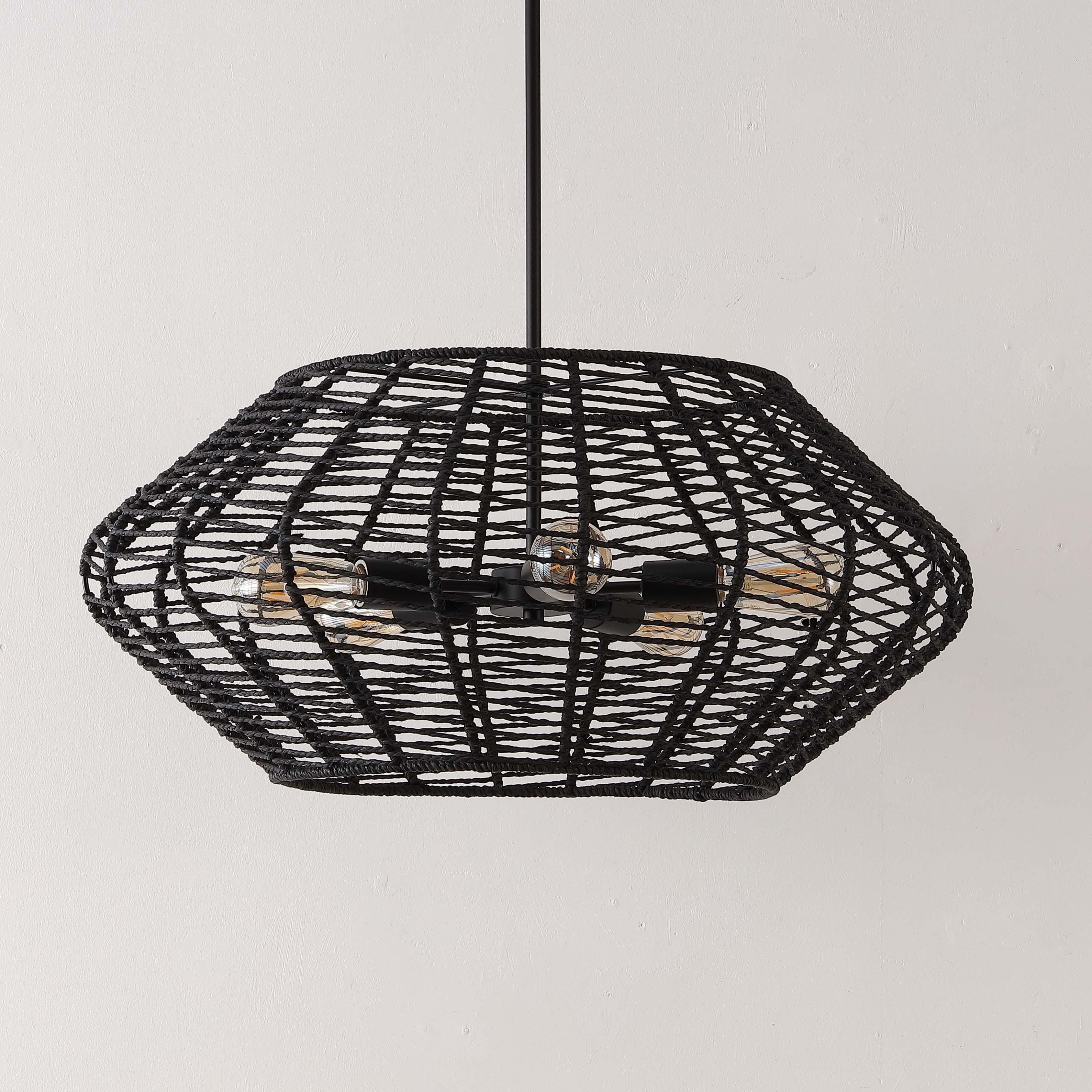 Safavieh Briza 5 Light Extendable Pendant , PND4192 - Black