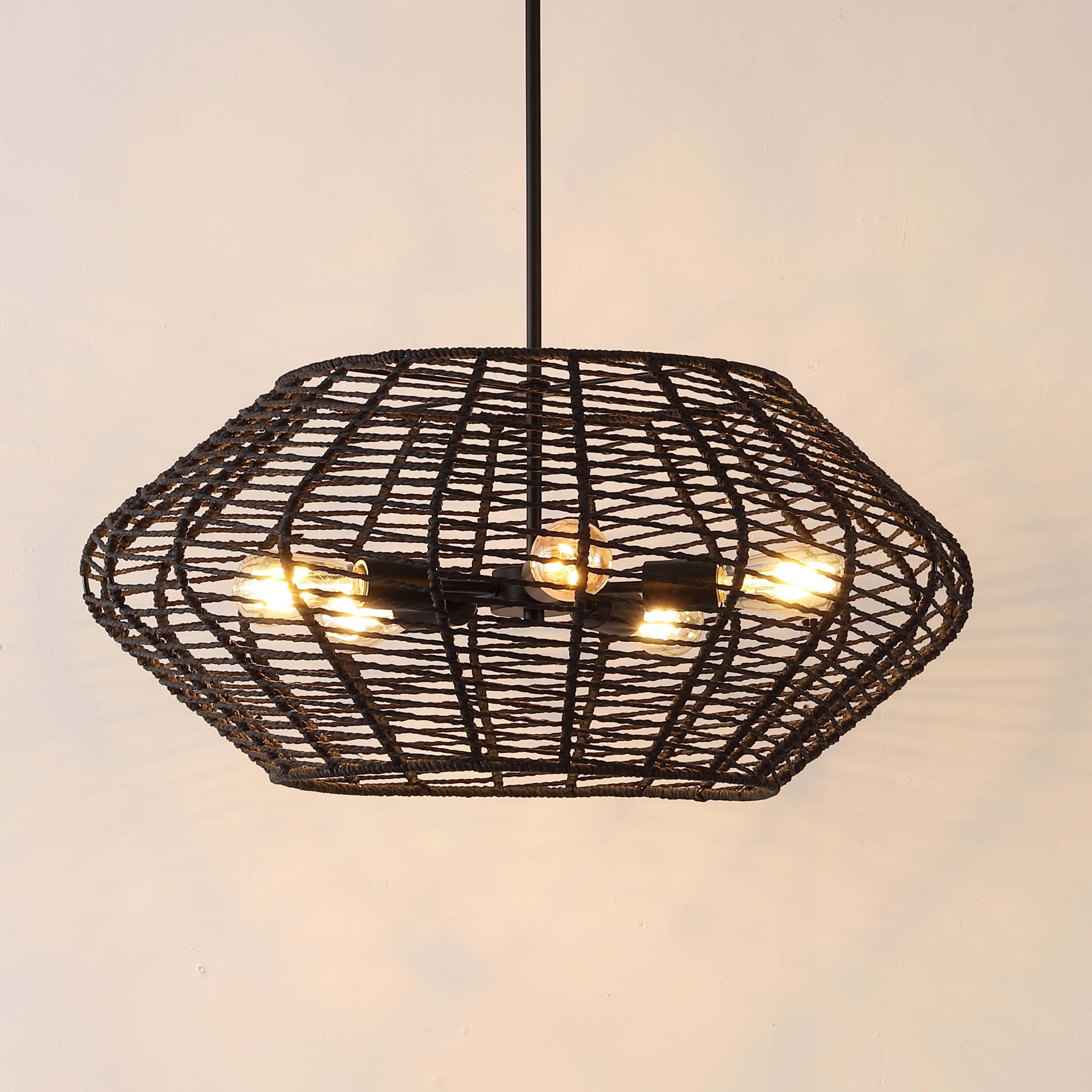 Safavieh Briza 5 Light Extendable Pendant , PND4192 - Black