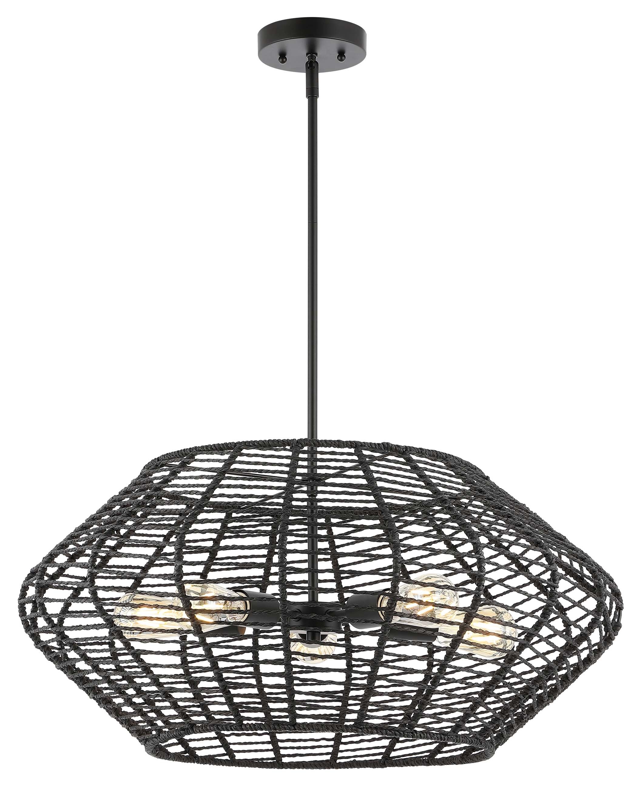 Safavieh Briza 5 Light Extendable Pendant , PND4192 - Black