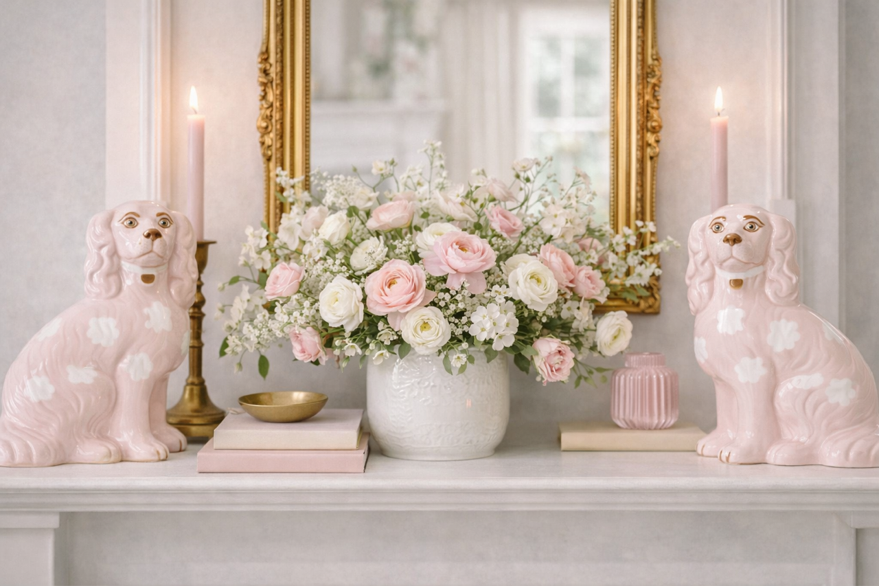 Pink Staffordshire Dogs