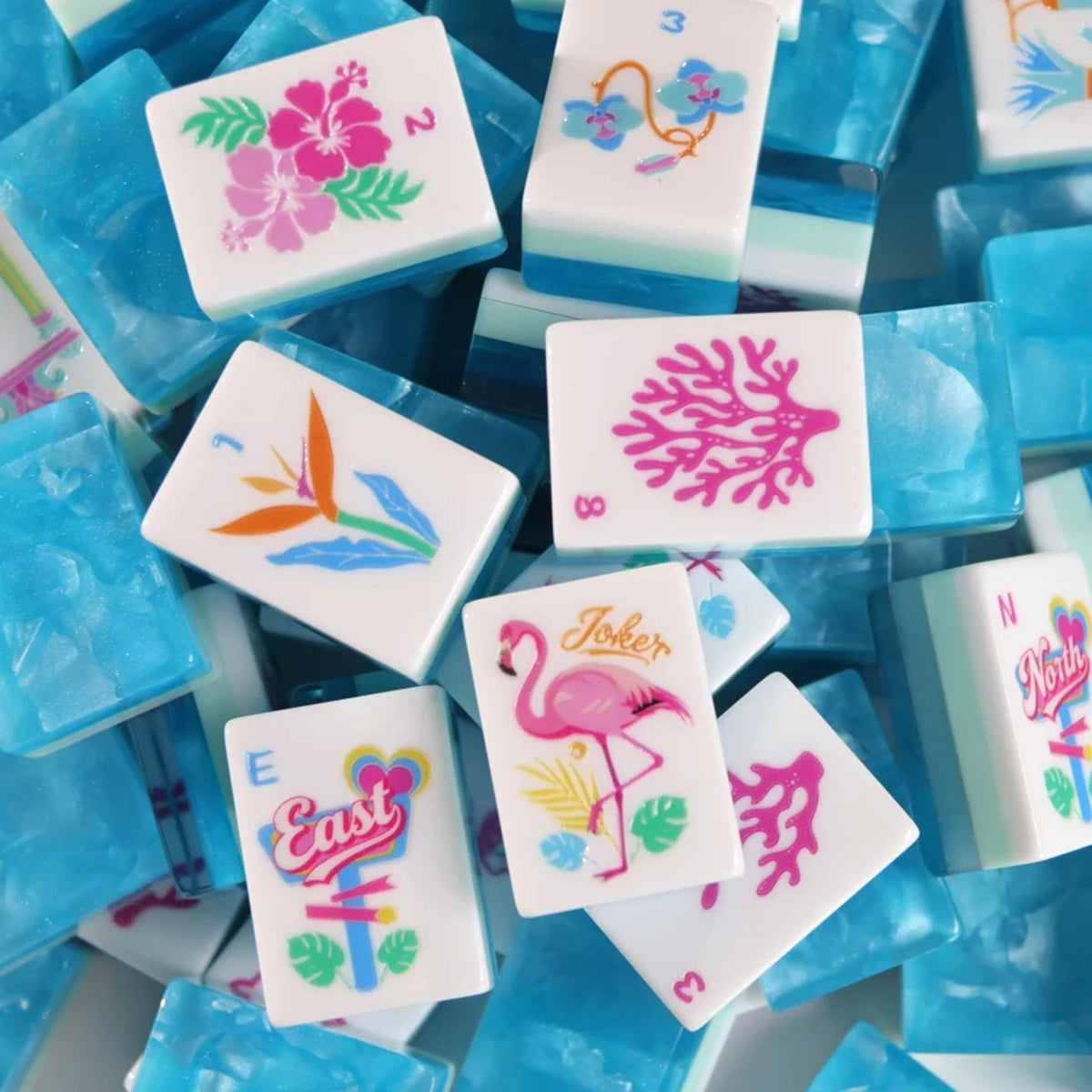 Tropical Escape Mahjong Tile Set