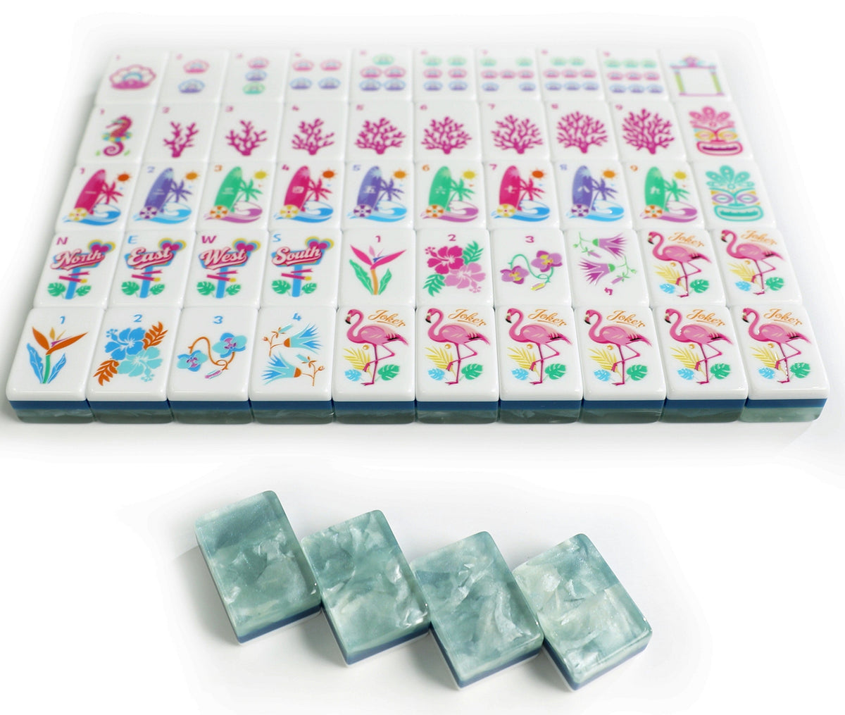 Coastal Breeze Mahjong Tile Set