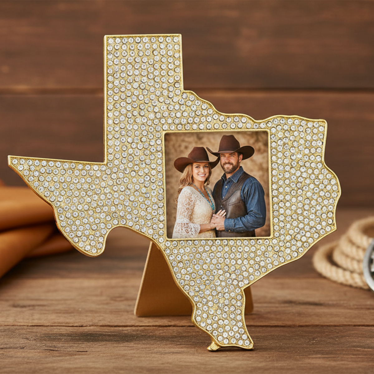 Crystal Texas 3"x 3" Picture Frame