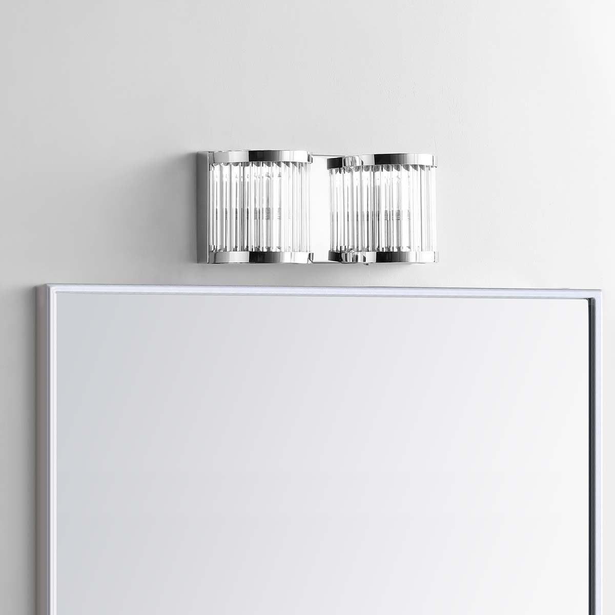 Karter Two Light Wall Sconce | Safavieh - Chrome/Clear