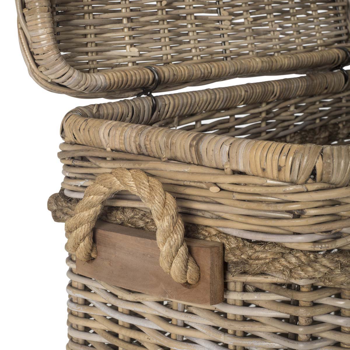 Safavieh Sidonie Wicker Storage Hamper - Grey
