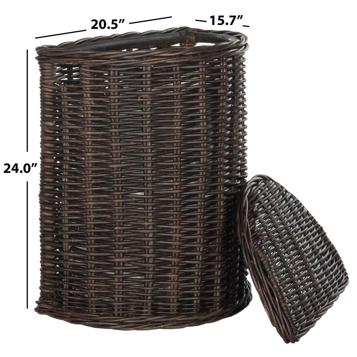 Safavieh Manzu Wicker Hamper - Brown