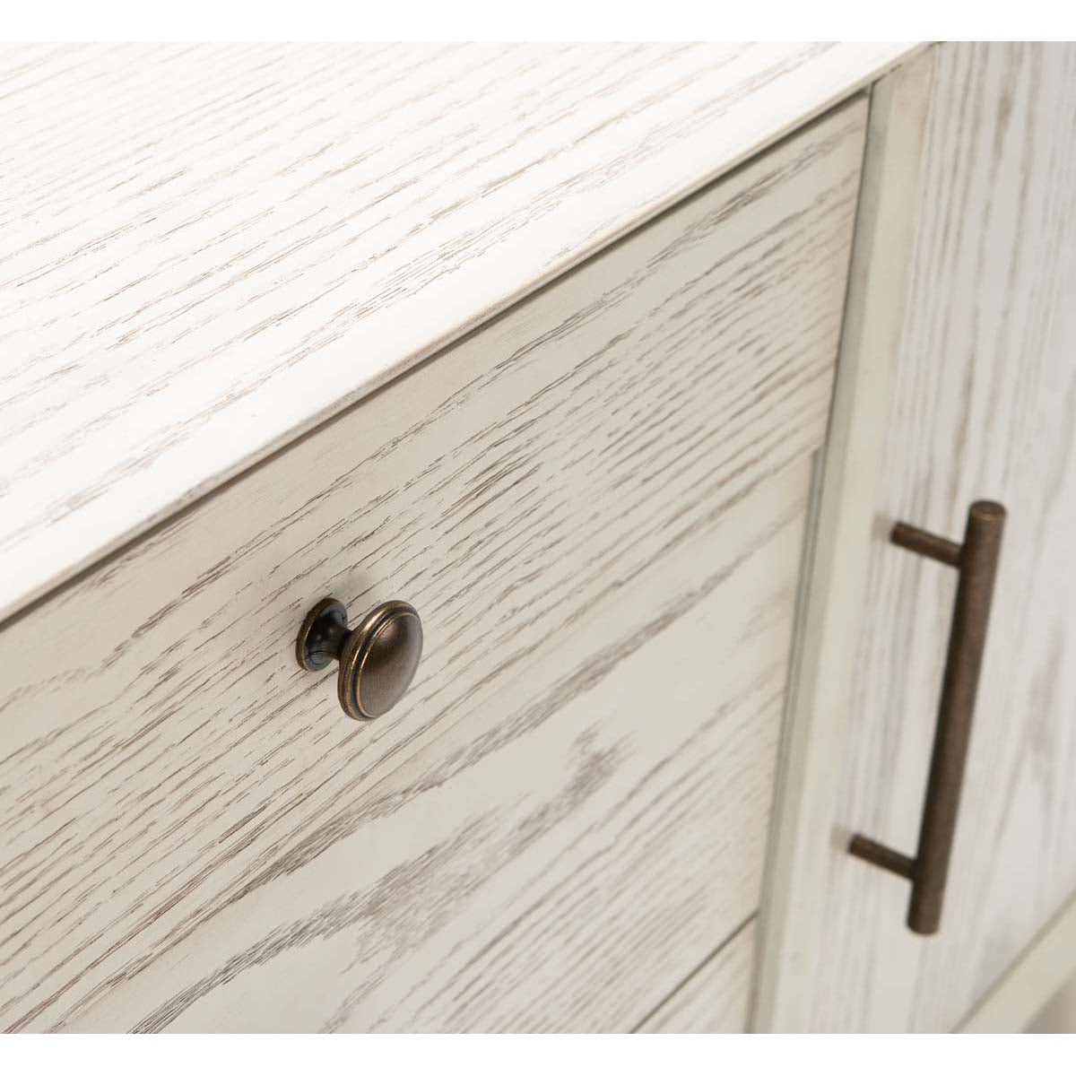 Elissa Mid-Century Large Media Stand | Safavieh Couture - SFV2115 - White Washed