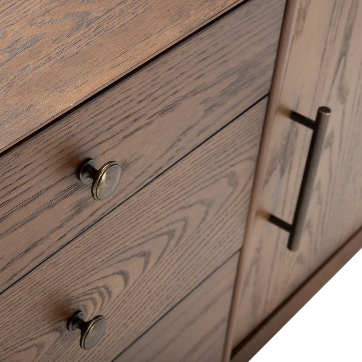 Elissa Mid-Century Large Media Stand | Safavieh Couture - SFV2115 - Medium Oak