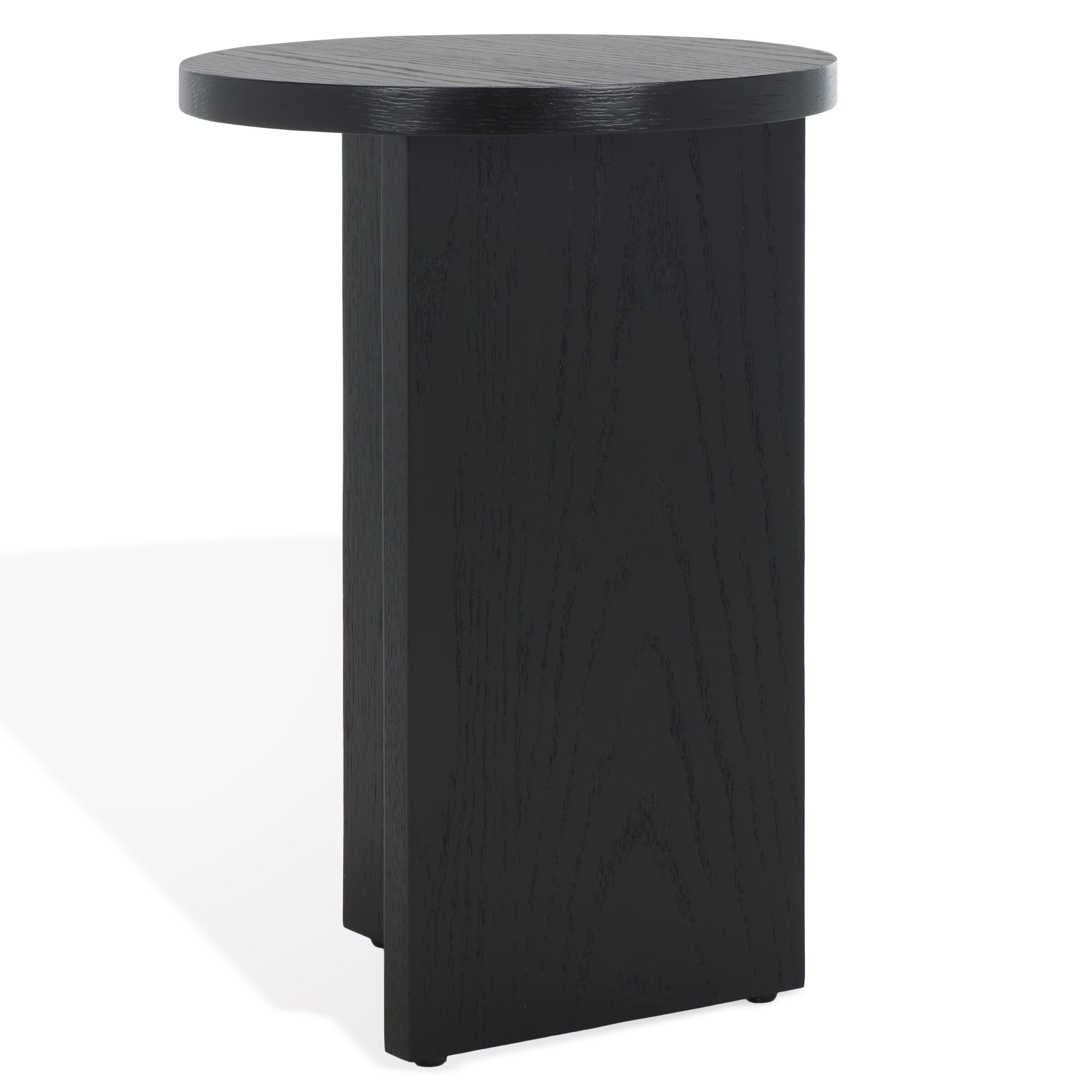 safavieh couture bonaclara wood 2 leg table, sfv2156 - Black