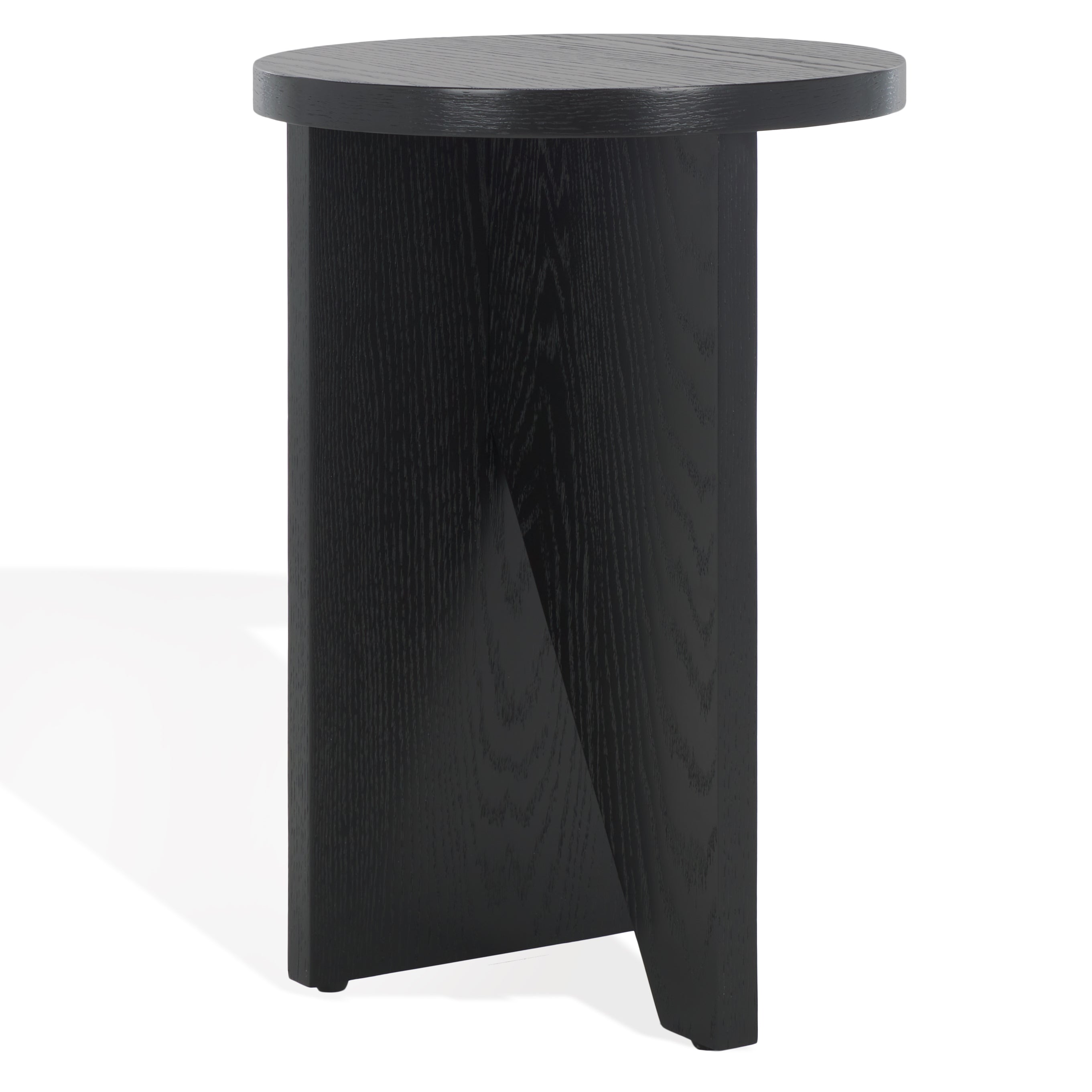 safavieh couture bonaclara wood 2 leg table, sfv2156 - Black
