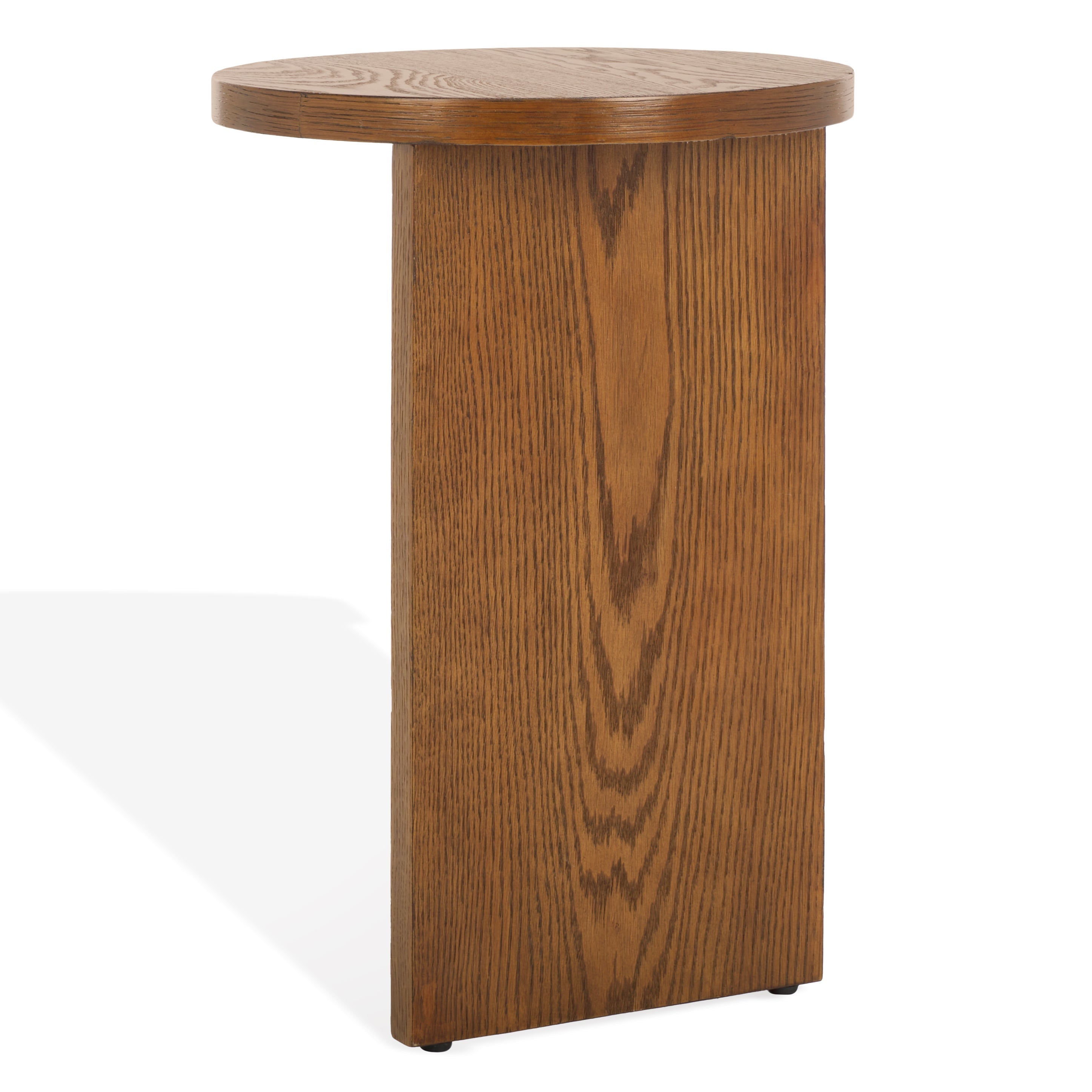 safavieh couture bonaclara wood 2 leg table, sfv2156 - Medium Oak