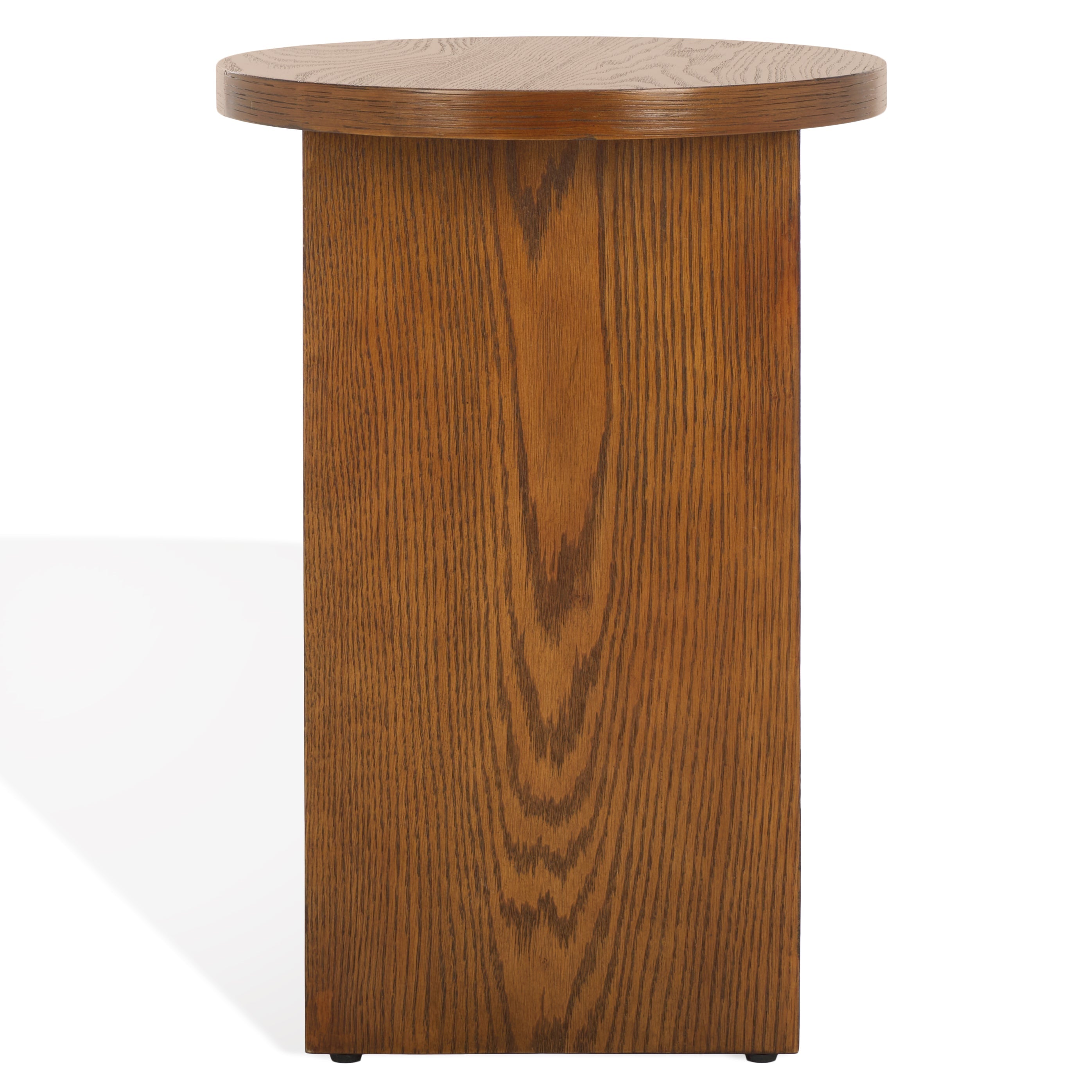 safavieh couture bonaclara wood 2 leg table, sfv2156 - Medium Oak