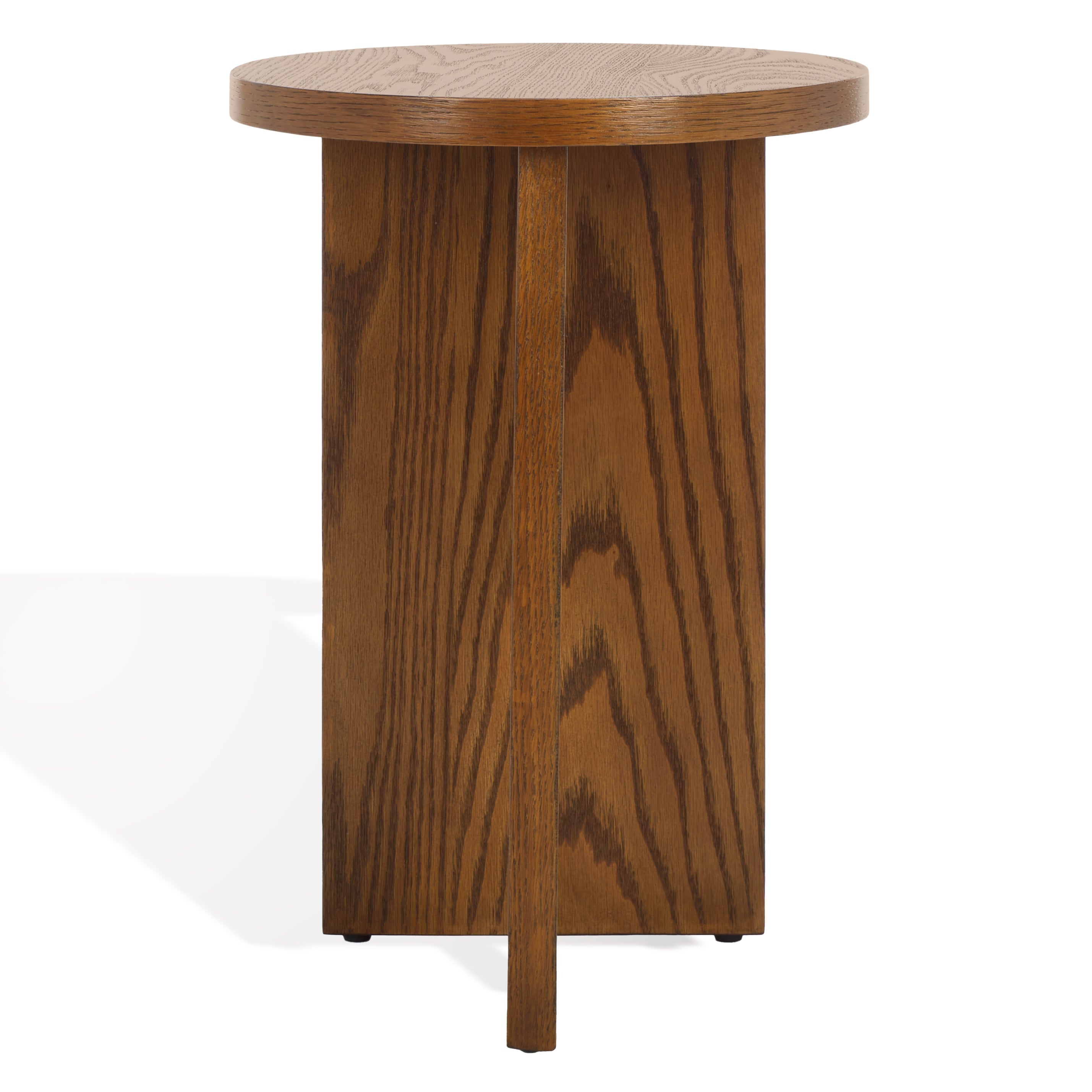 safavieh couture bonaclara wood 2 leg table, sfv2156 - Medium Oak