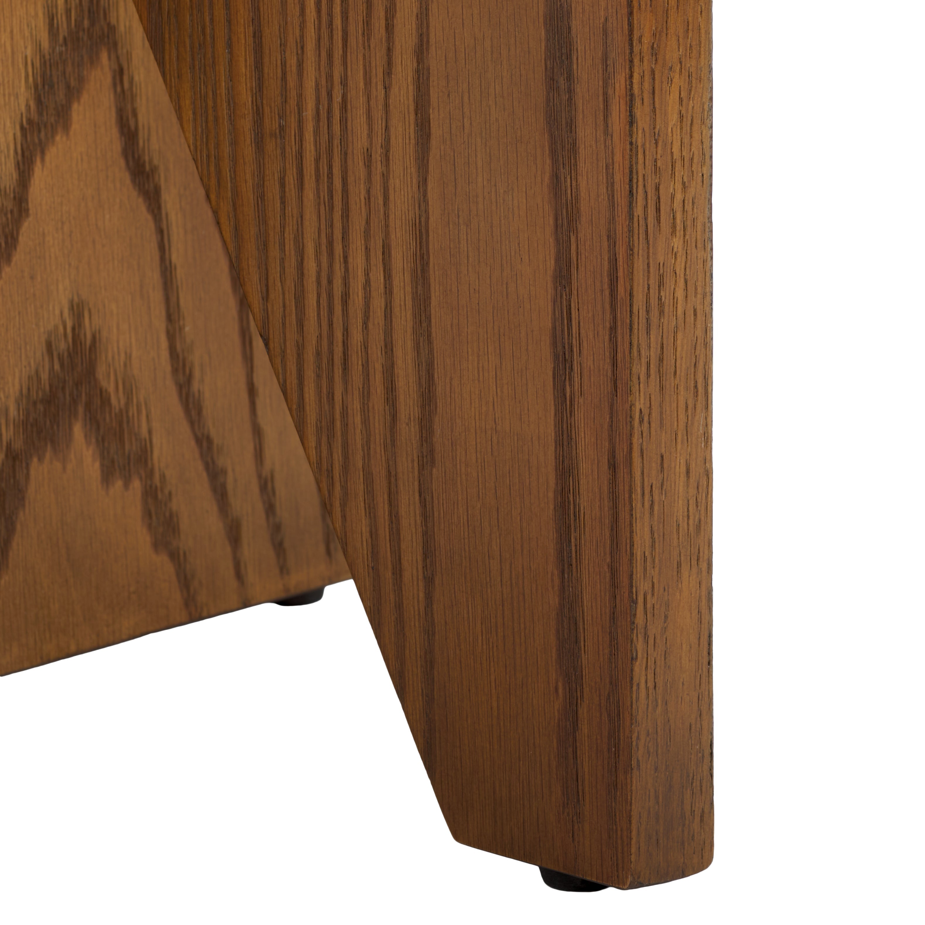 safavieh couture bonaclara wood 2 leg table, sfv2156 - Medium Oak