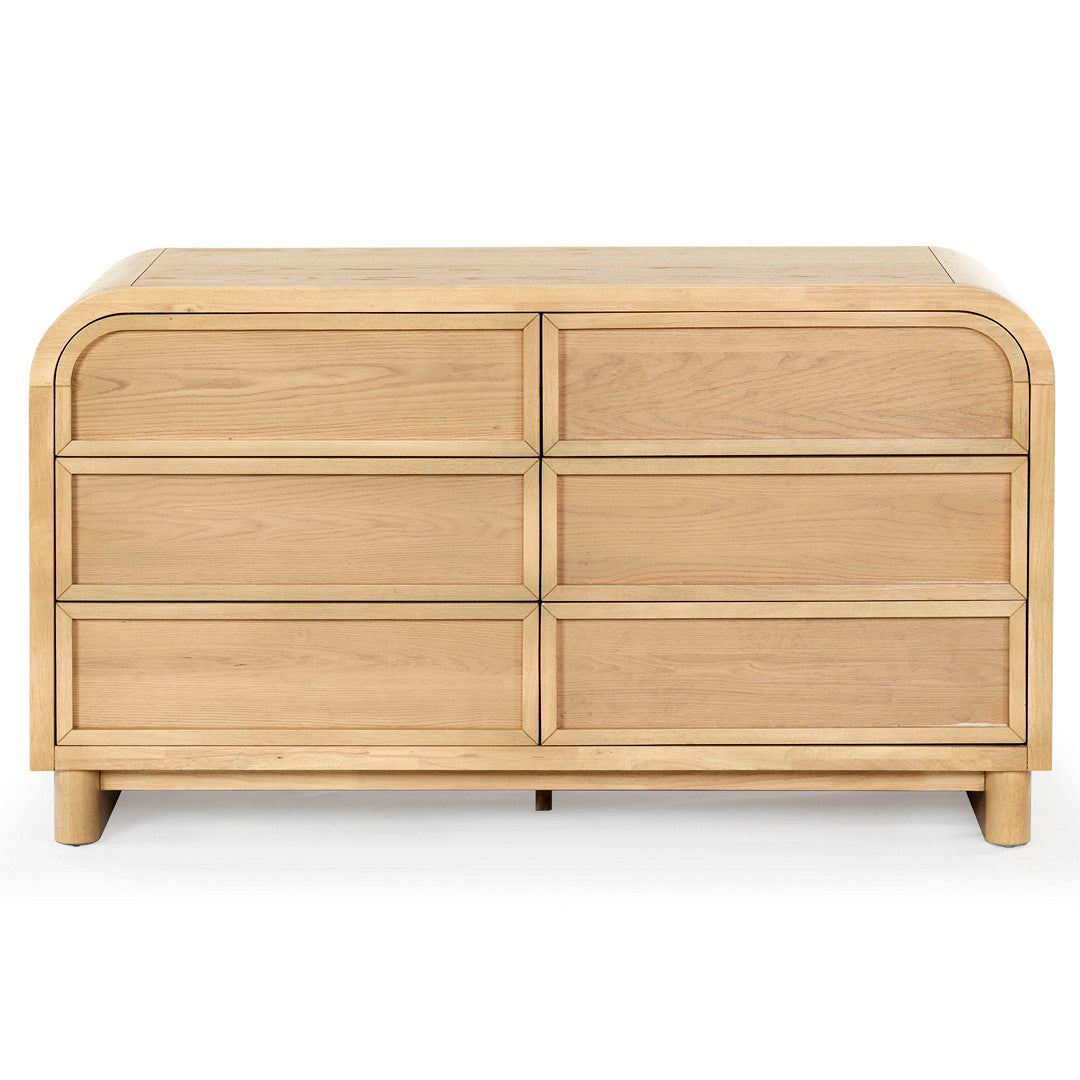 Dinah 6 Drawer Wood Dresser | Safavieh Couture - SFV2162 - Natural