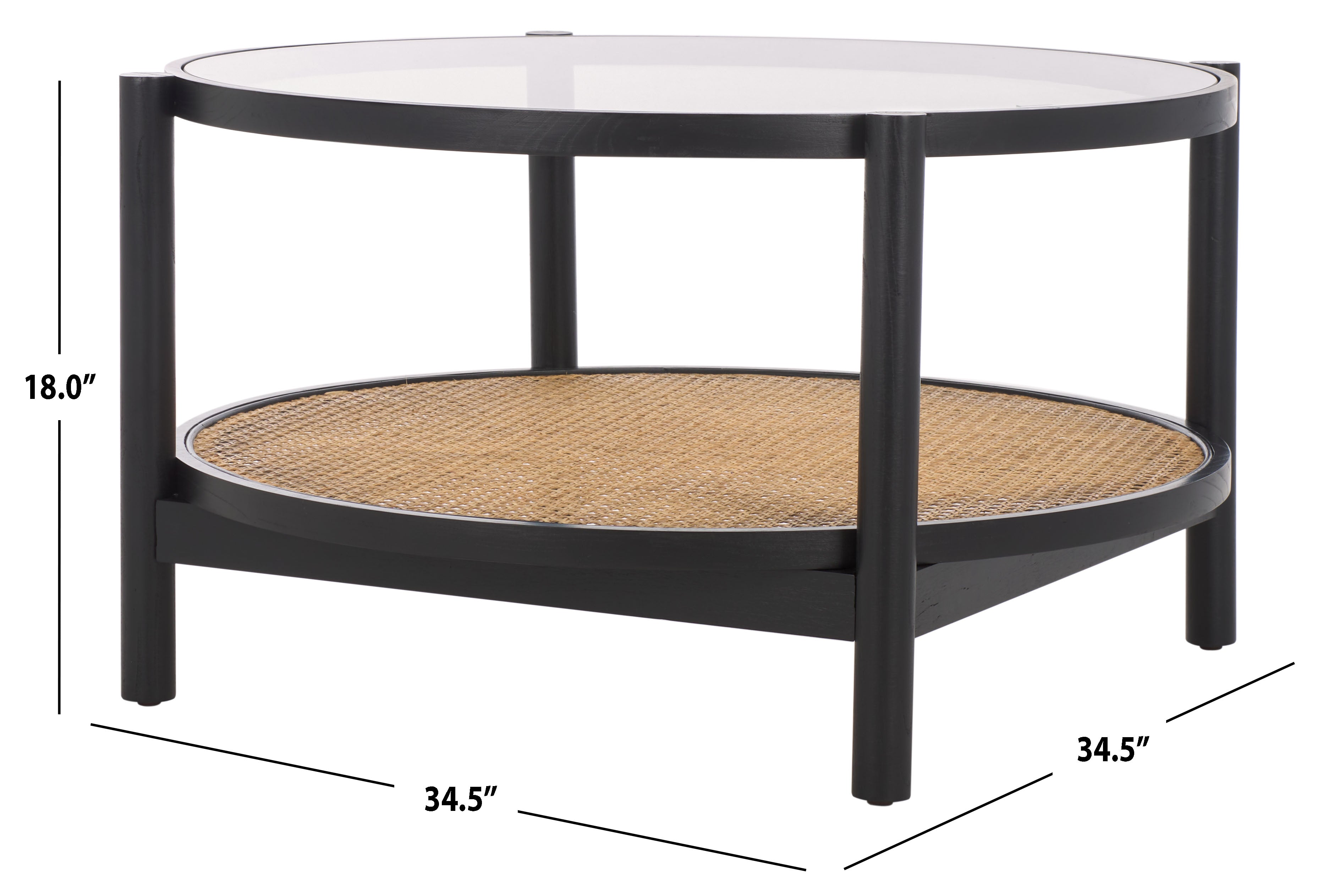 Safavieh Couture Karyna Rattan & Glass Table, SFV2300