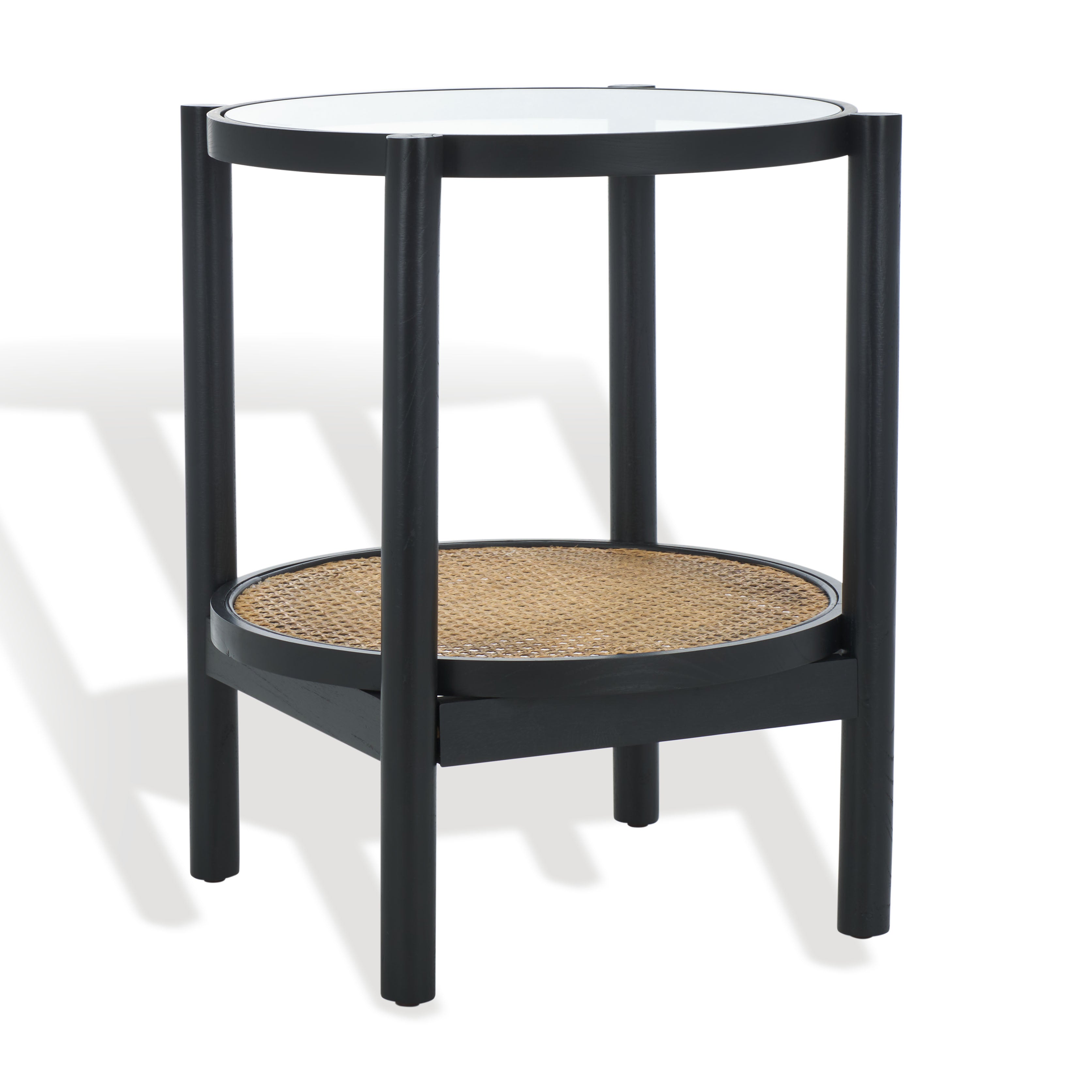 Safavieh Couture Karyna Rattan & Glass Accent Table, SFV2301
