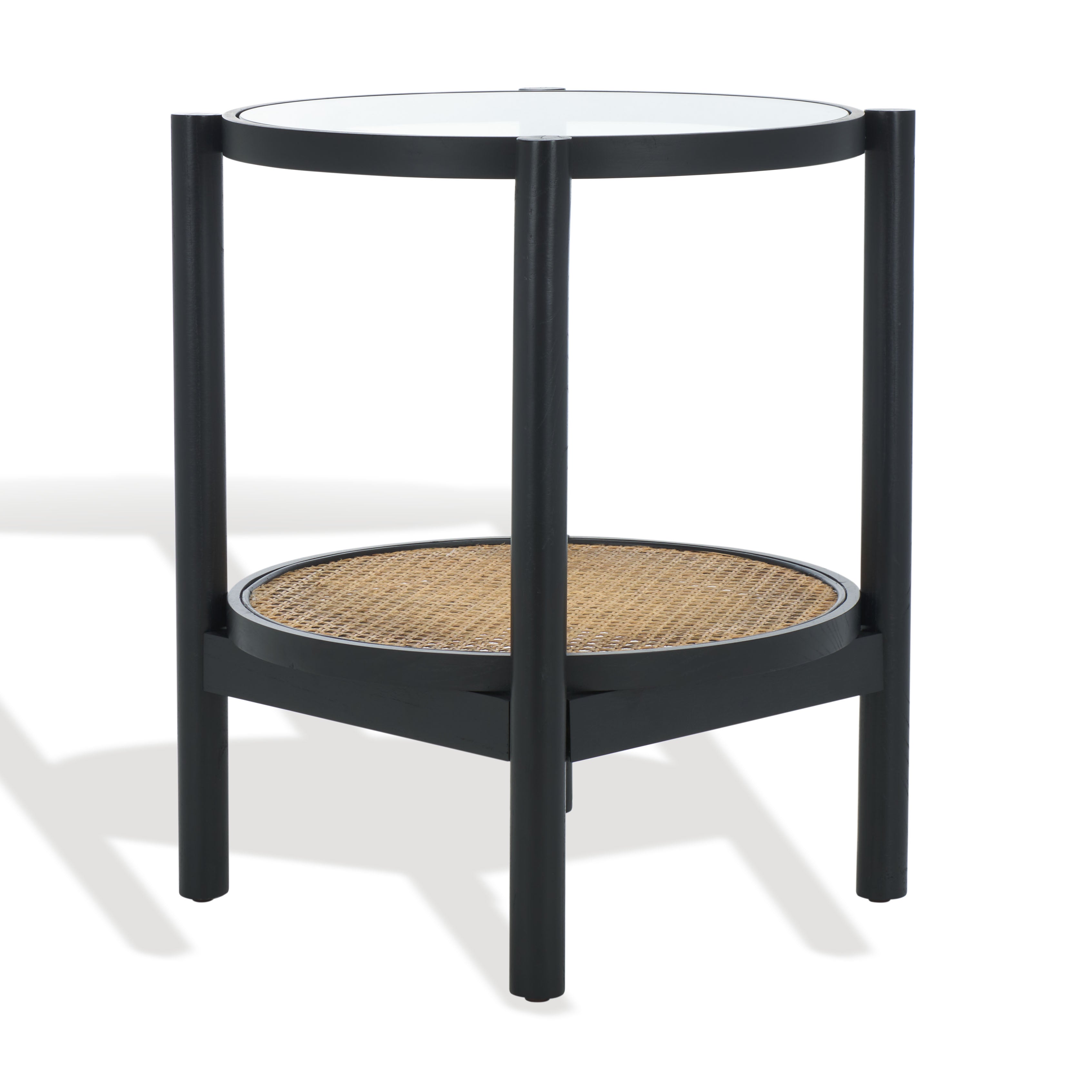 Safavieh Couture Karyna Rattan & Glass Accent Table, SFV2301