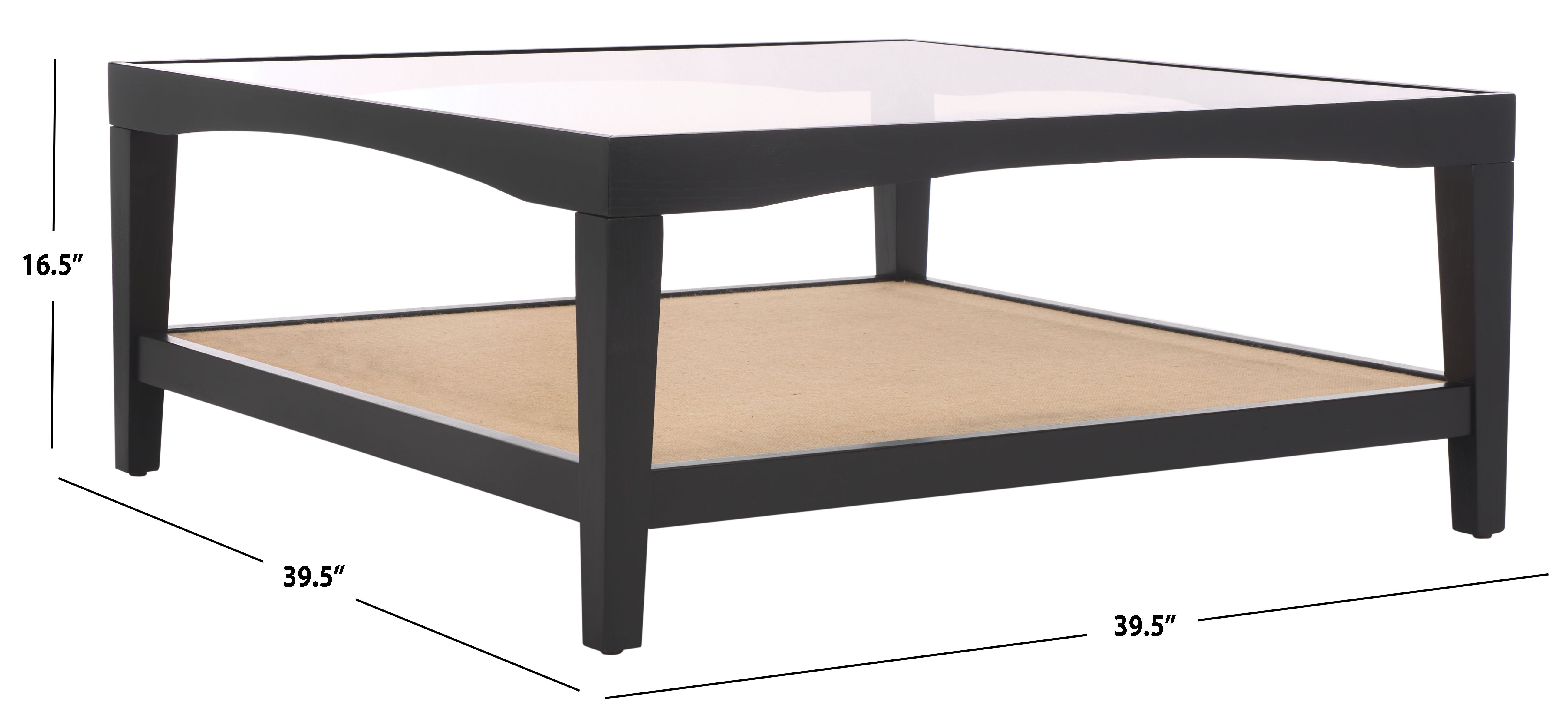 Safavieh Couture Nicolella Square Glass Coffee Table, SFV2311