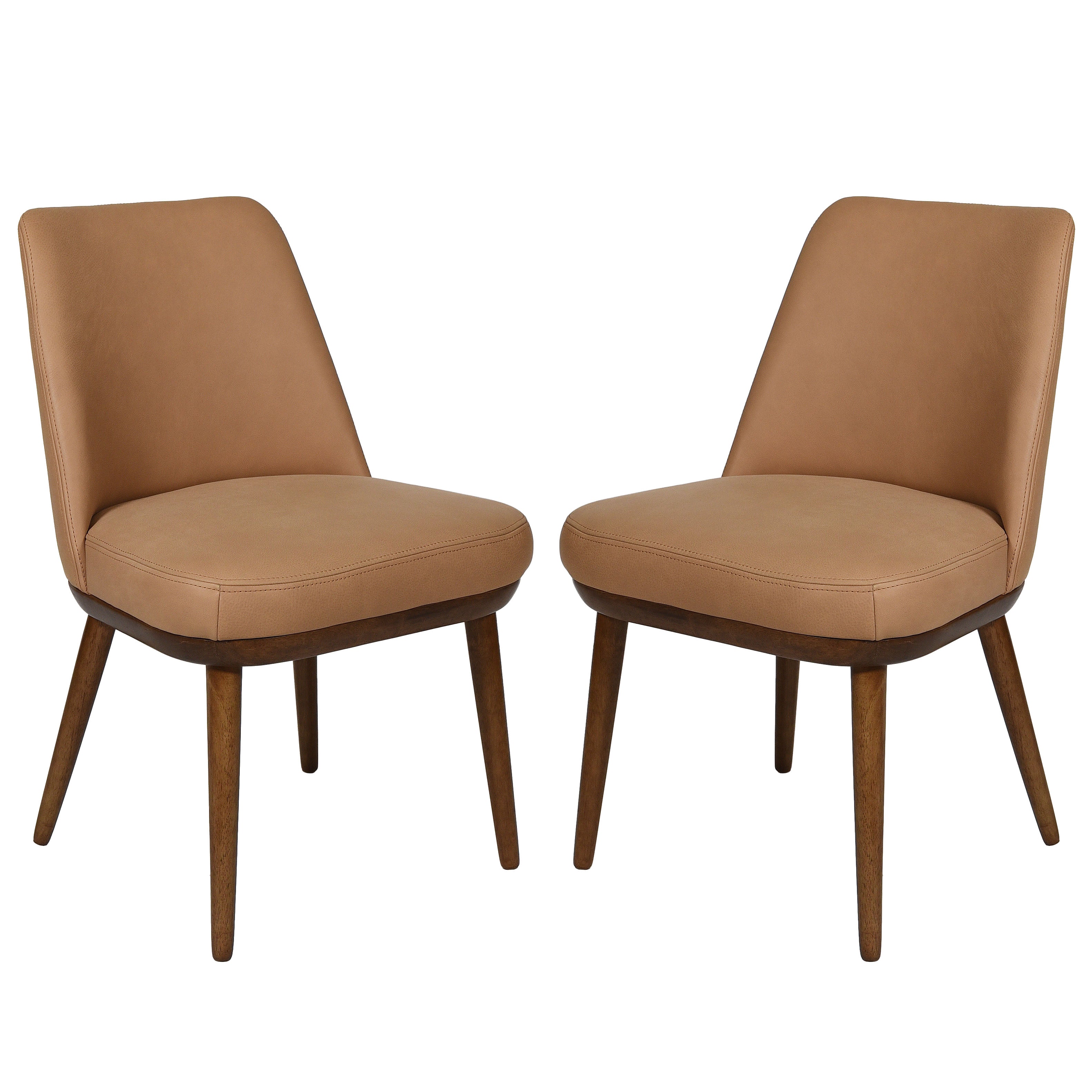 Safavieh Couture Normandy Leather Dining Chair (Set of 2), SFV2400