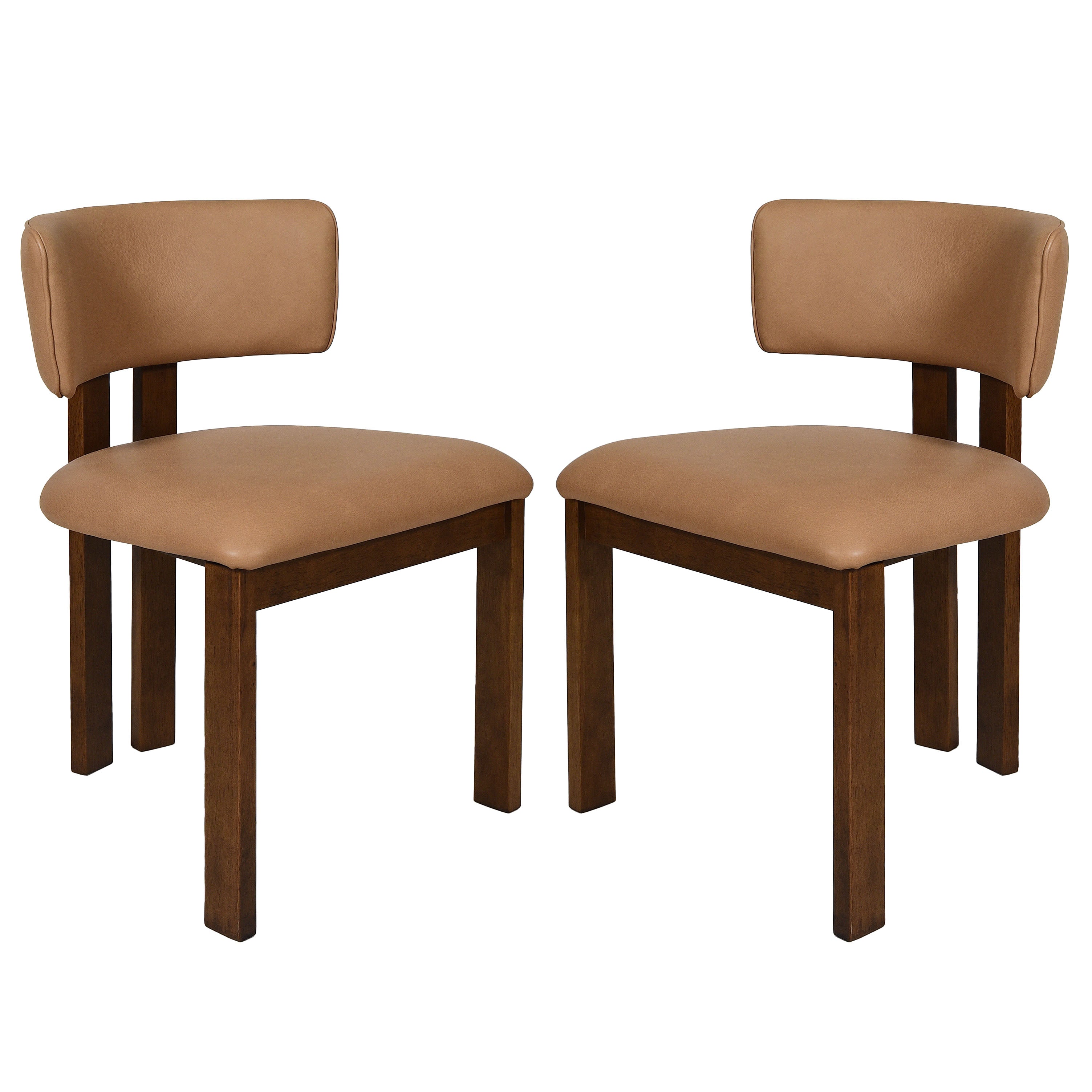 Safavieh Couture Katiya Leather Dining Chair (Set of 2), SFV2402