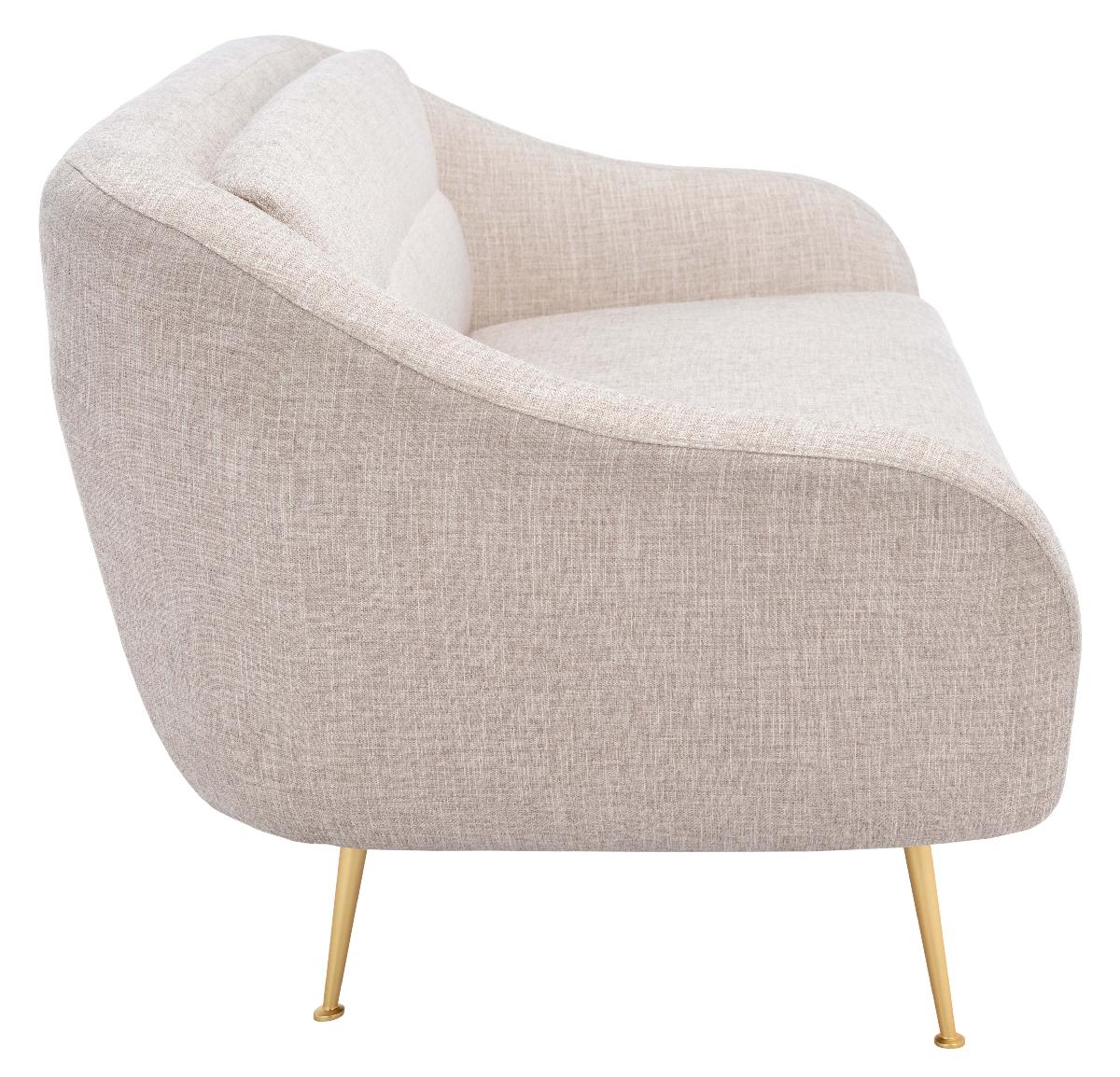 Safavieh Couture Belladonna Mid Century Loveseat - Oatmeal