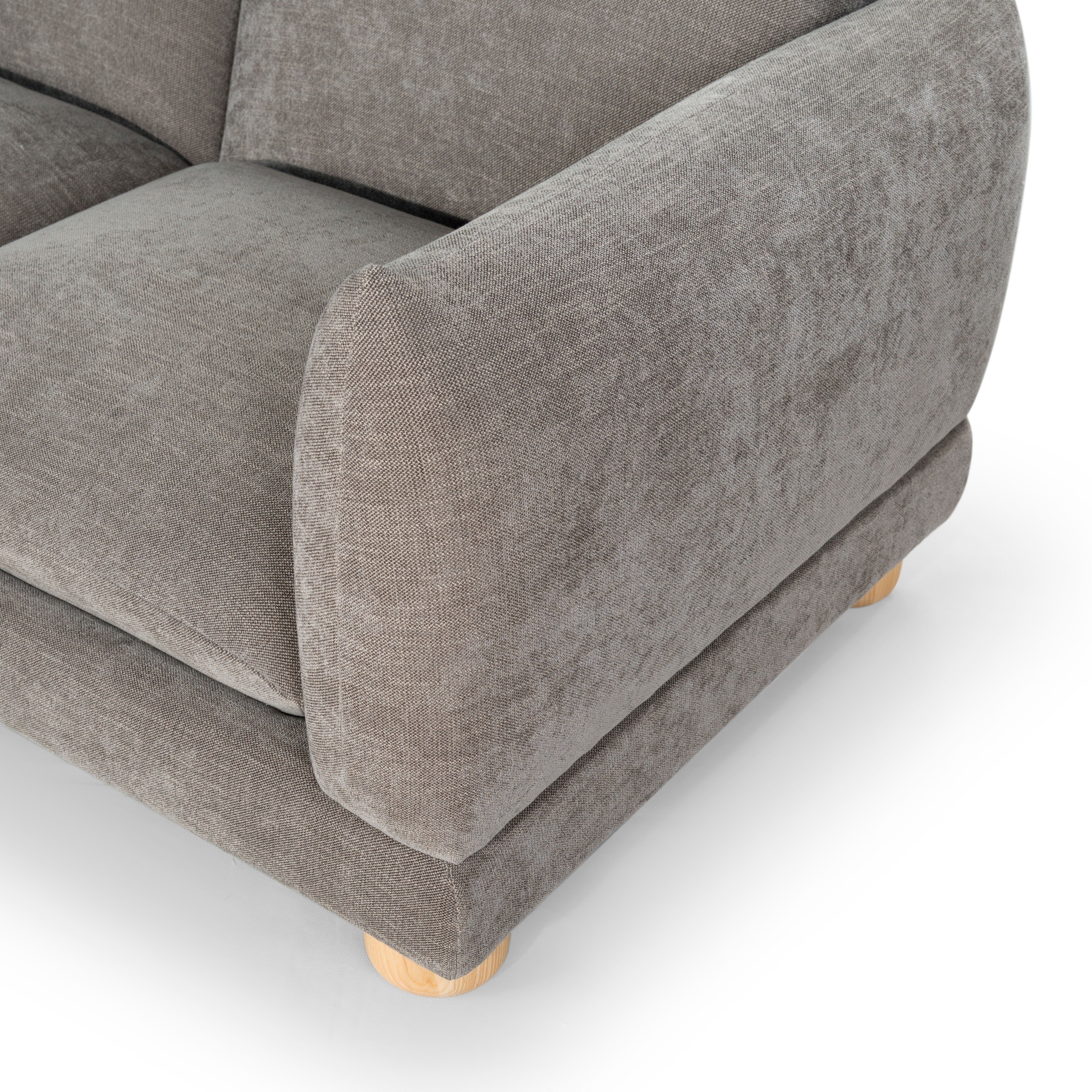 Safavieh Couture Marysa Performance Fabric Sofa, SFV4604 - Dark Brown / Natural