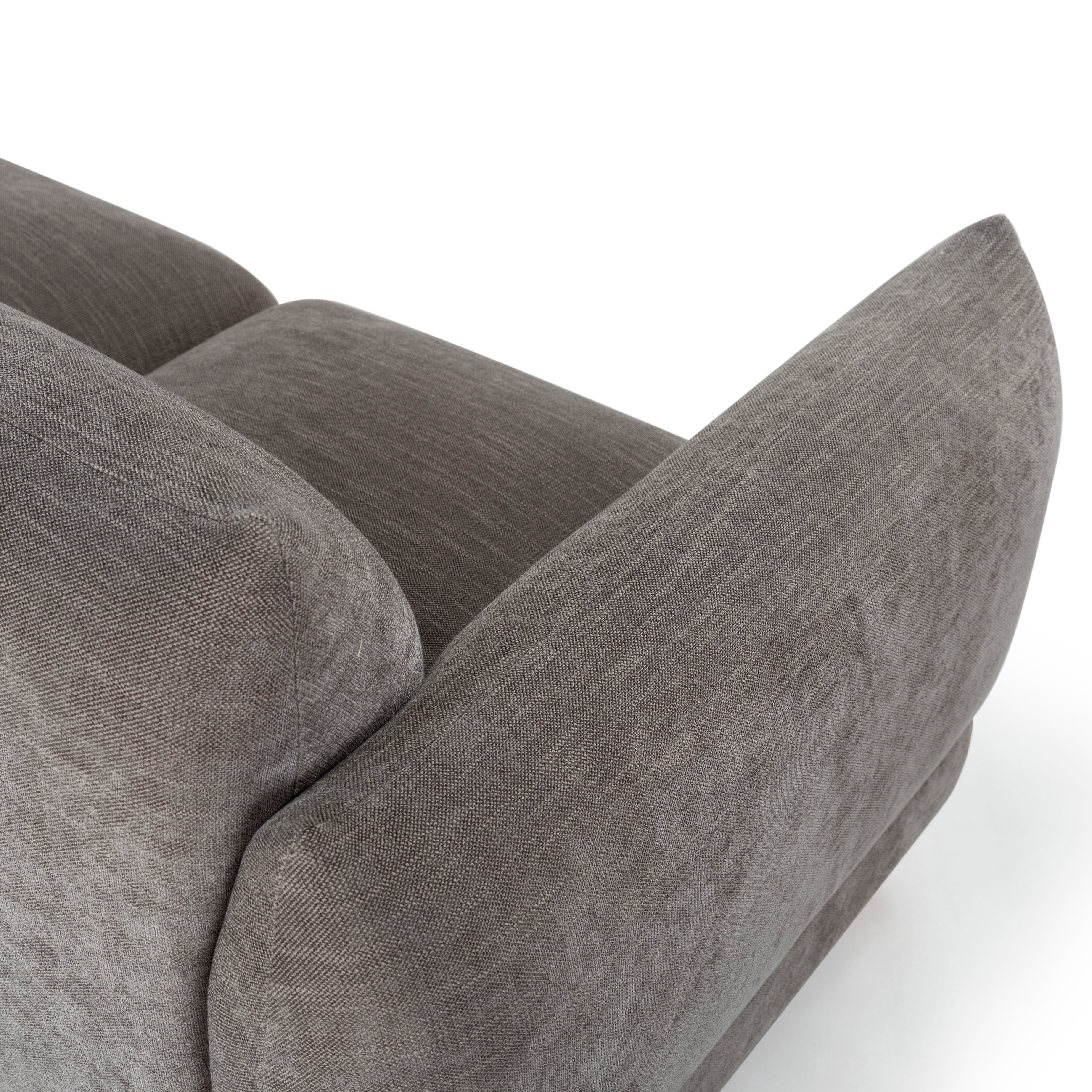 Safavieh Couture Marysa Performance Fabric Sofa, SFV4604 - Dark Brown / Natural