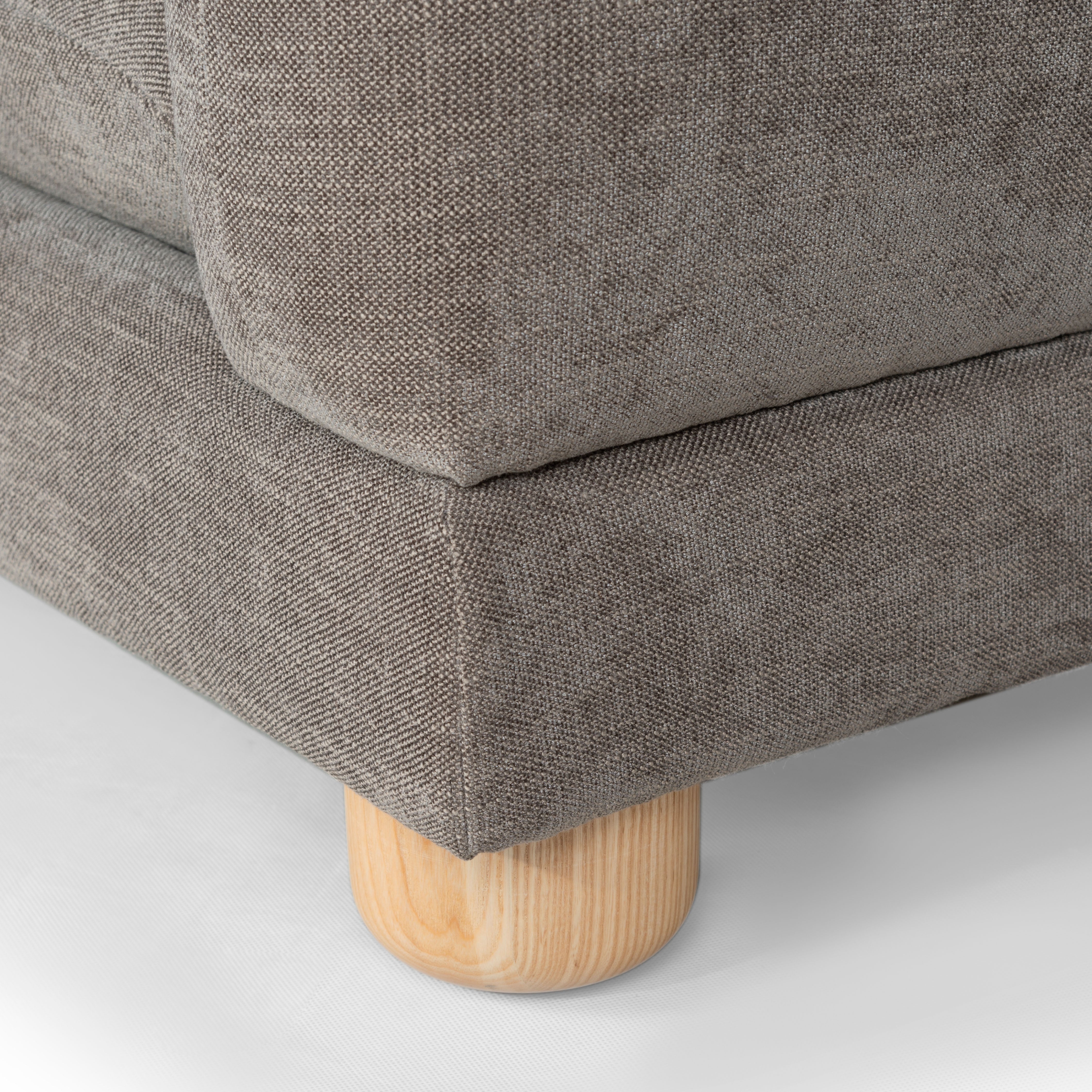 Safavieh Couture Marysa Performance Fabric Sofa, SFV4604 - Dark Brown / Natural
