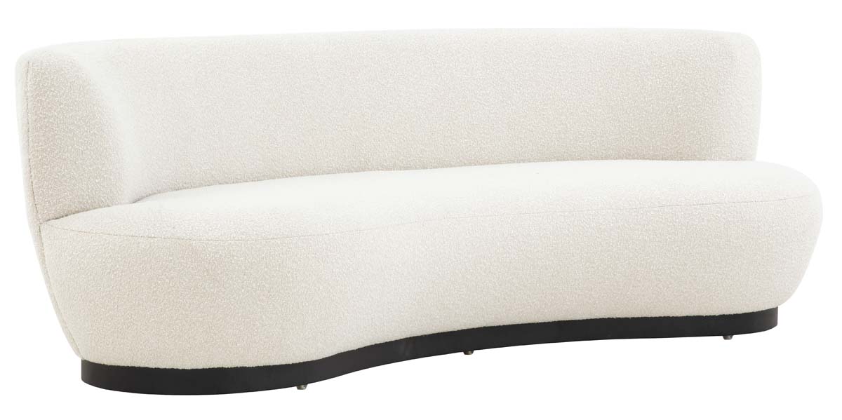 Safavieh Couture Stevie Boucle Curved Back Sofa - Ivory