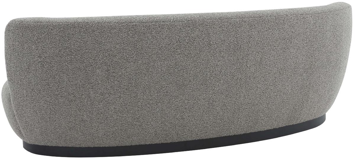 Safavieh Couture Stevie Boucle Curved Back Sofa - Light Grey / Black