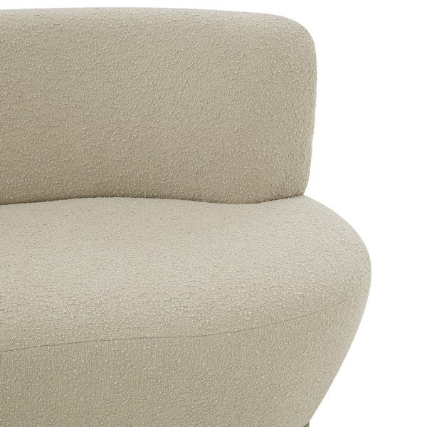 Safavieh Couture Stevie Boucle Curved Back Sofa - Oatmeal / Black