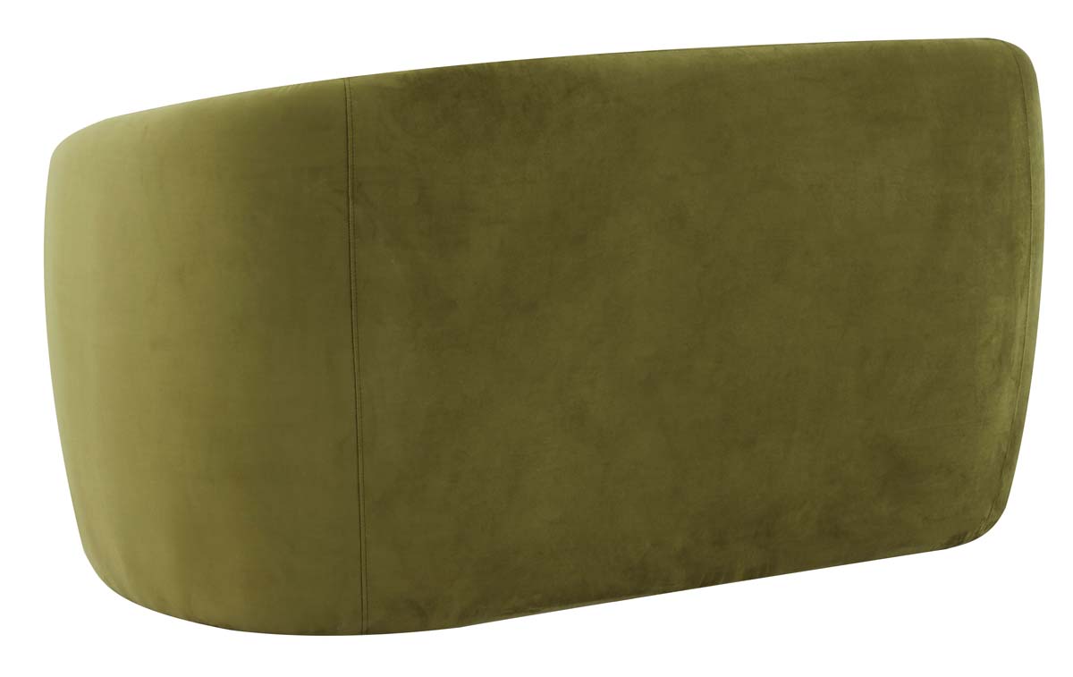 Safavieh Couture Zhao Curved Loveseat - Olive Green