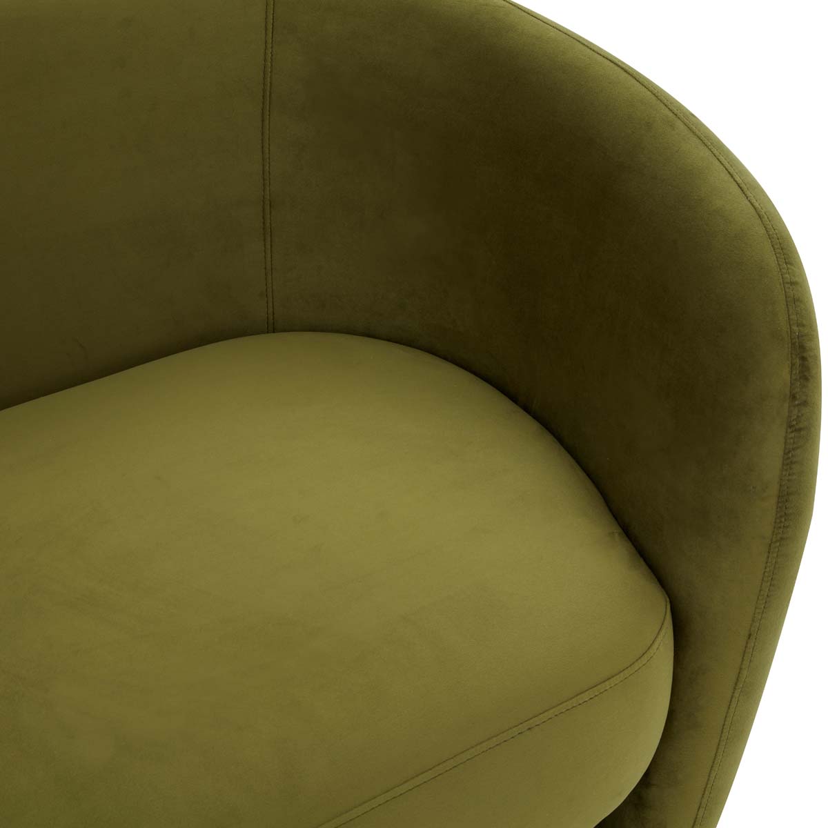 Safavieh Couture Zhao Curved Loveseat - Olive Green