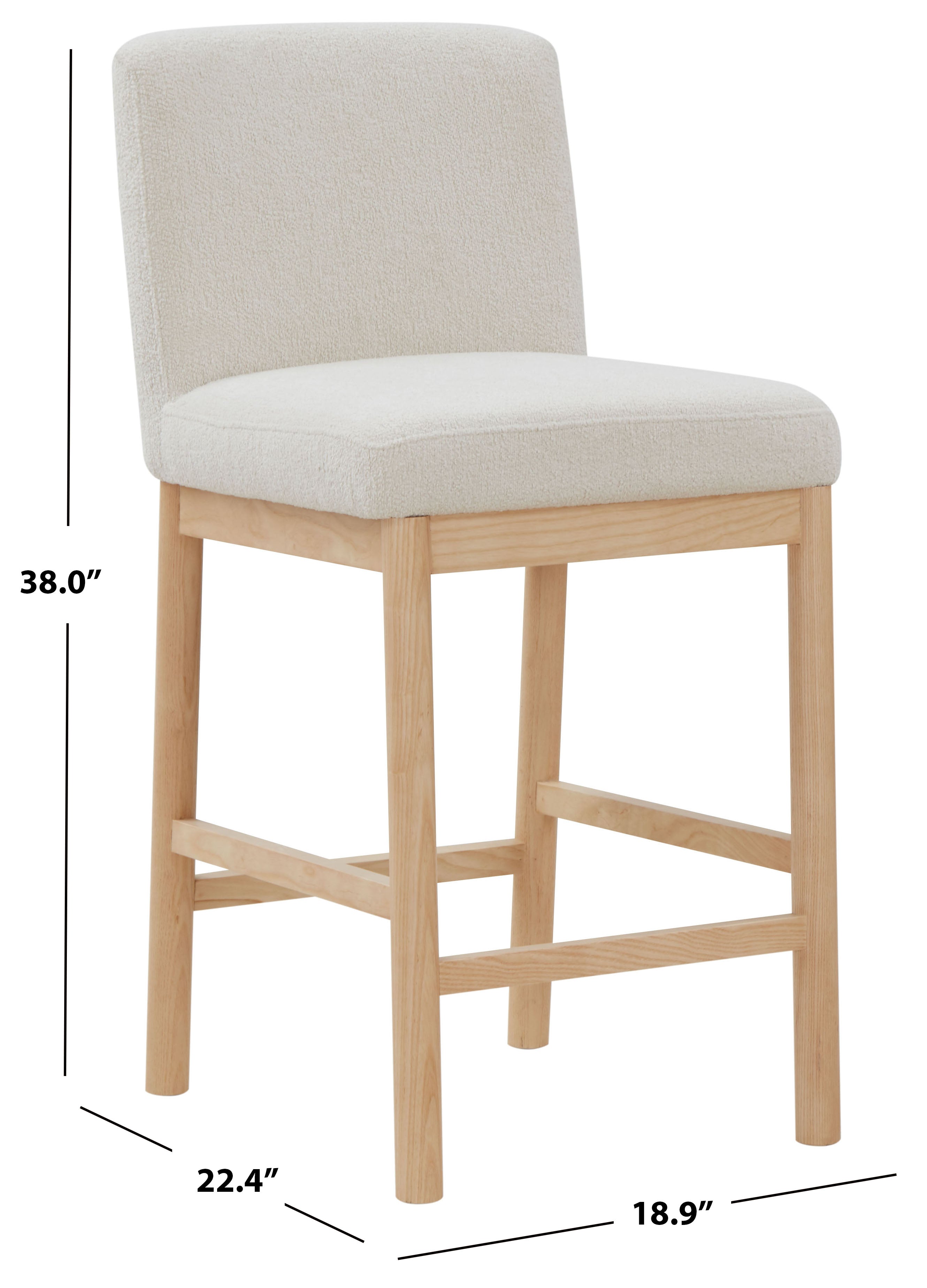 Halcy Boucle Counter Stool | Safavieh Couture - SFV4838